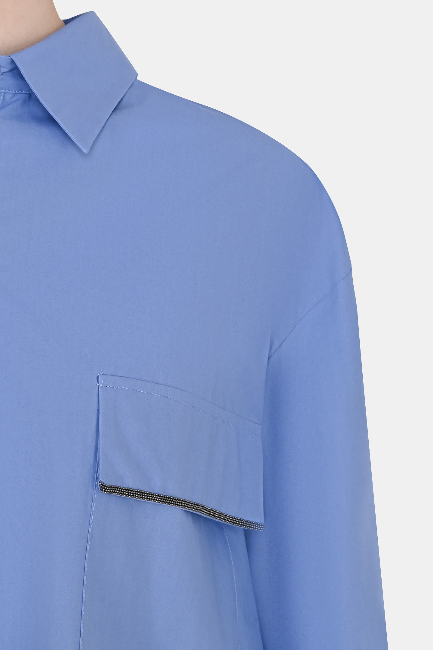 Рубашка FABIANA FILIPPI CAD273W359D252, цвет: Голубой, Женский
