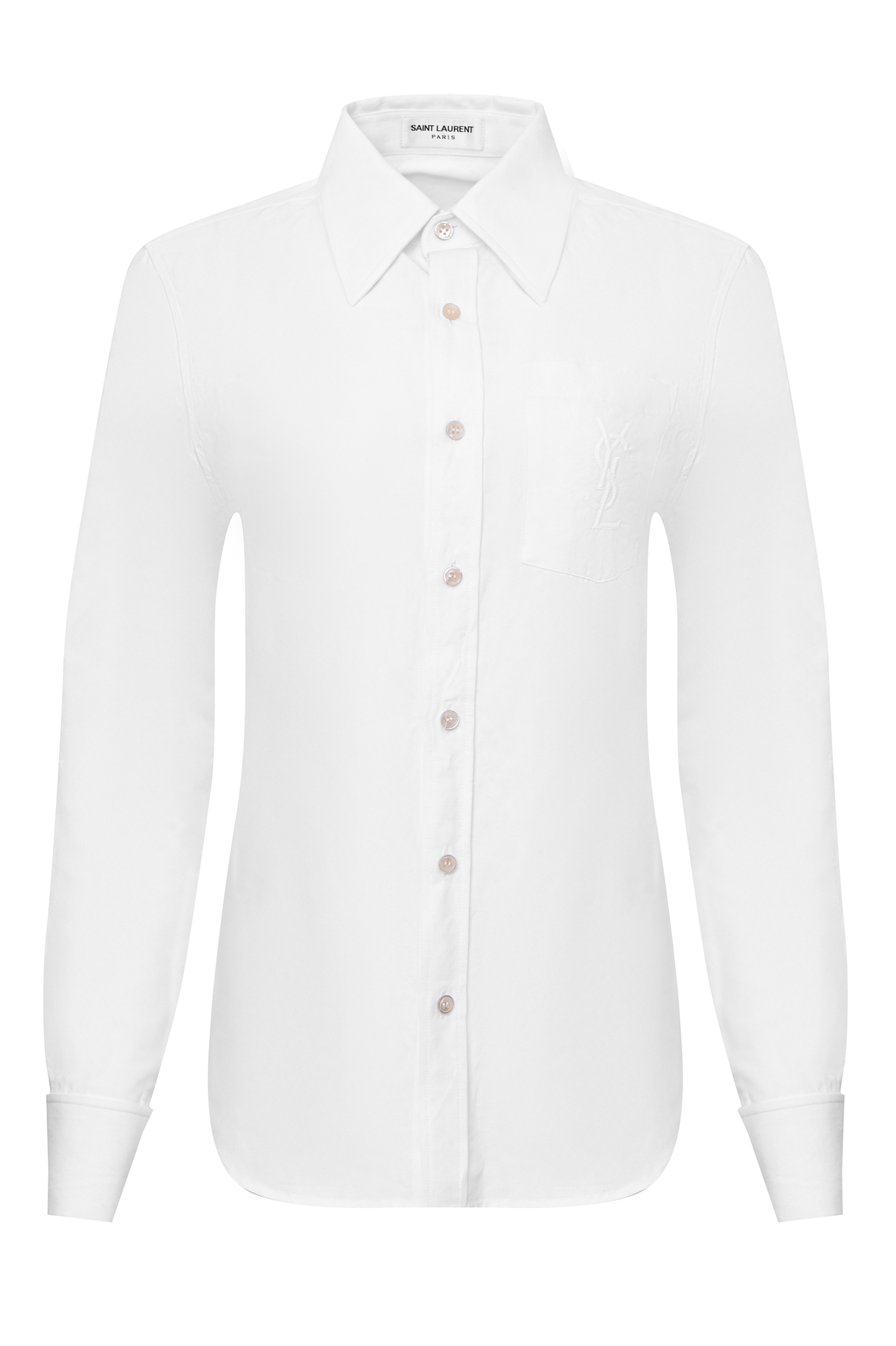 Рубашка SAINT LAURENT 671299 Y3D50, цвет: Белый, Женский