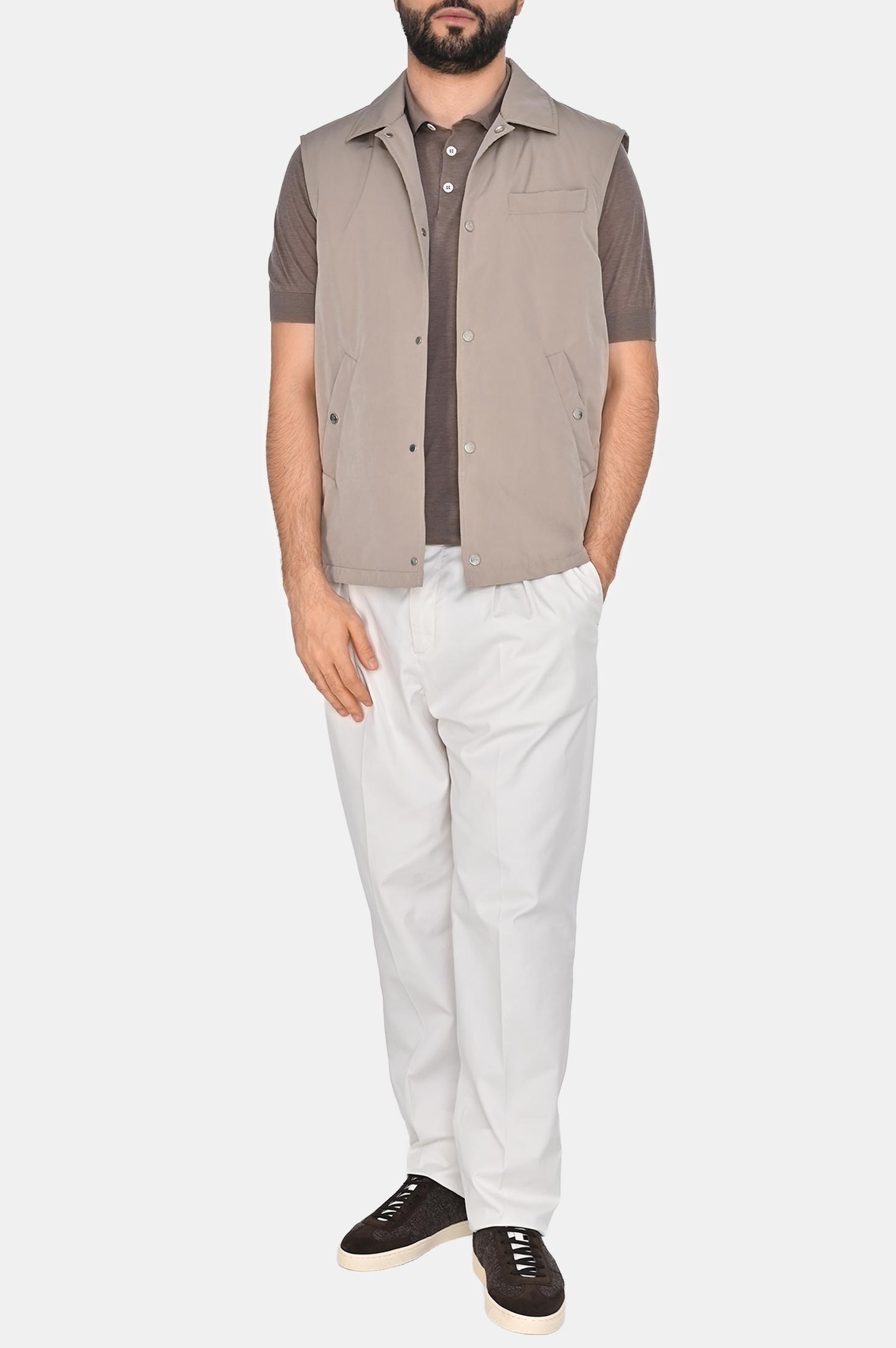 Брюки BRUNELLO  CUCINELLI M289L3030F, цвет: Белый, Мужской