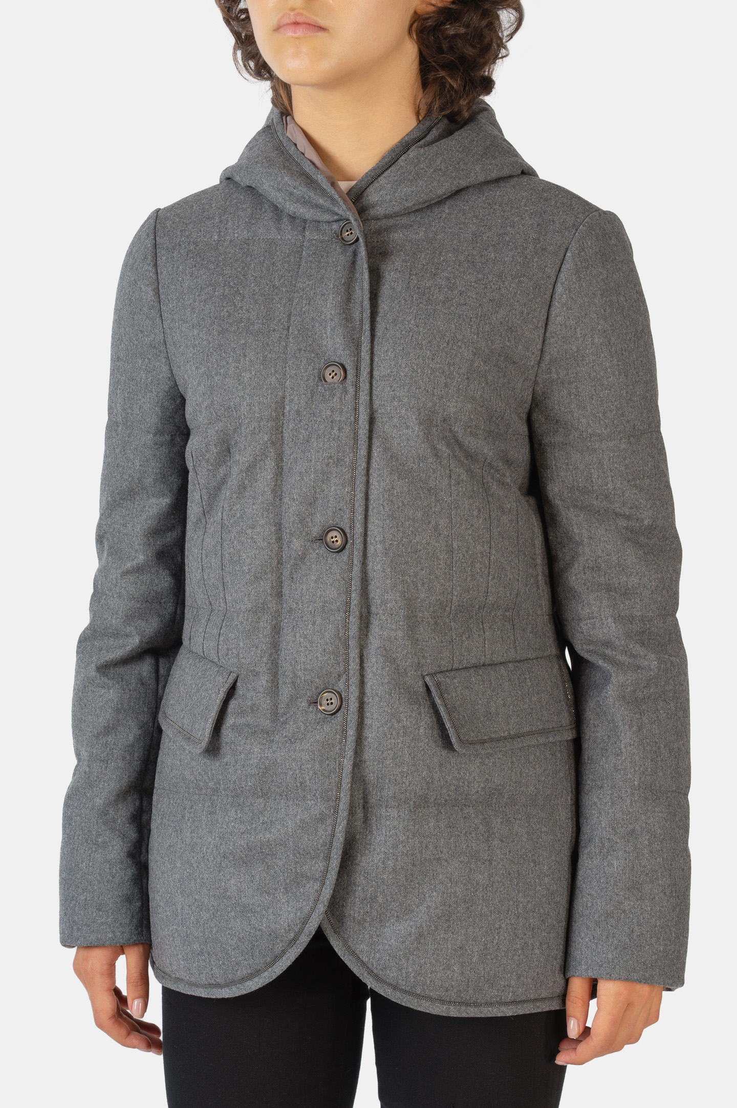 Куртка BRUNELLO  CUCINELLI MT2268976, цвет: Серый, Женский
