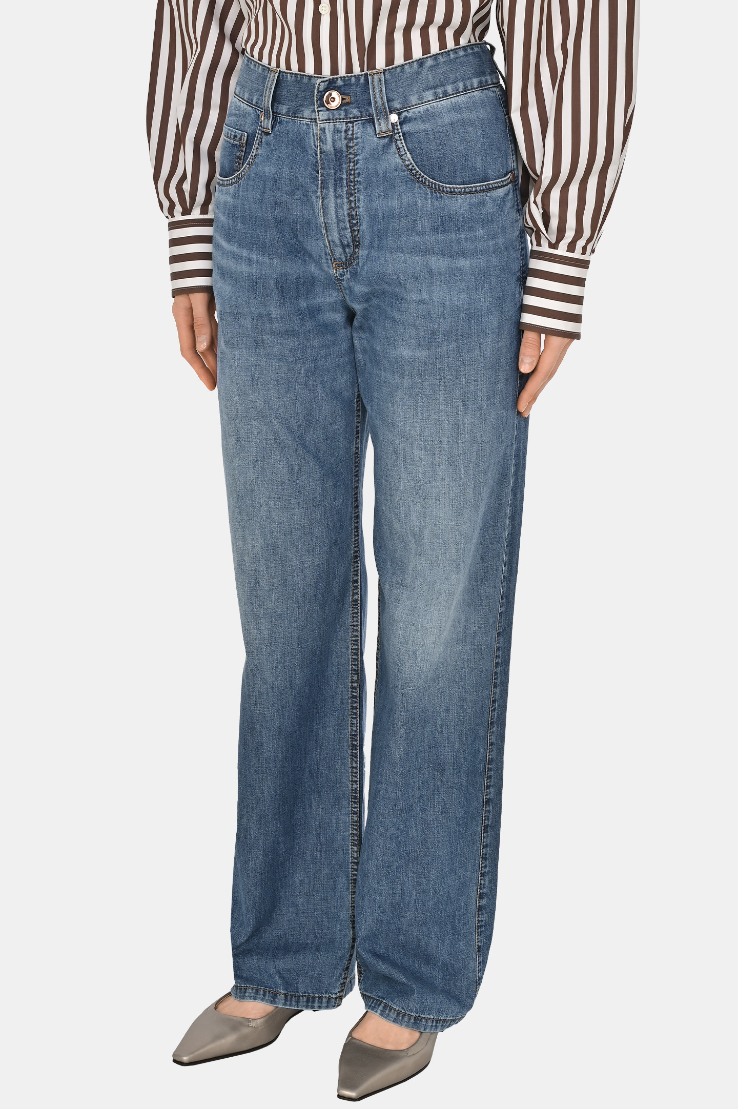 Джинсы BRUNELLO  CUCINELLI MH192P5565, цвет: Синий, Женский