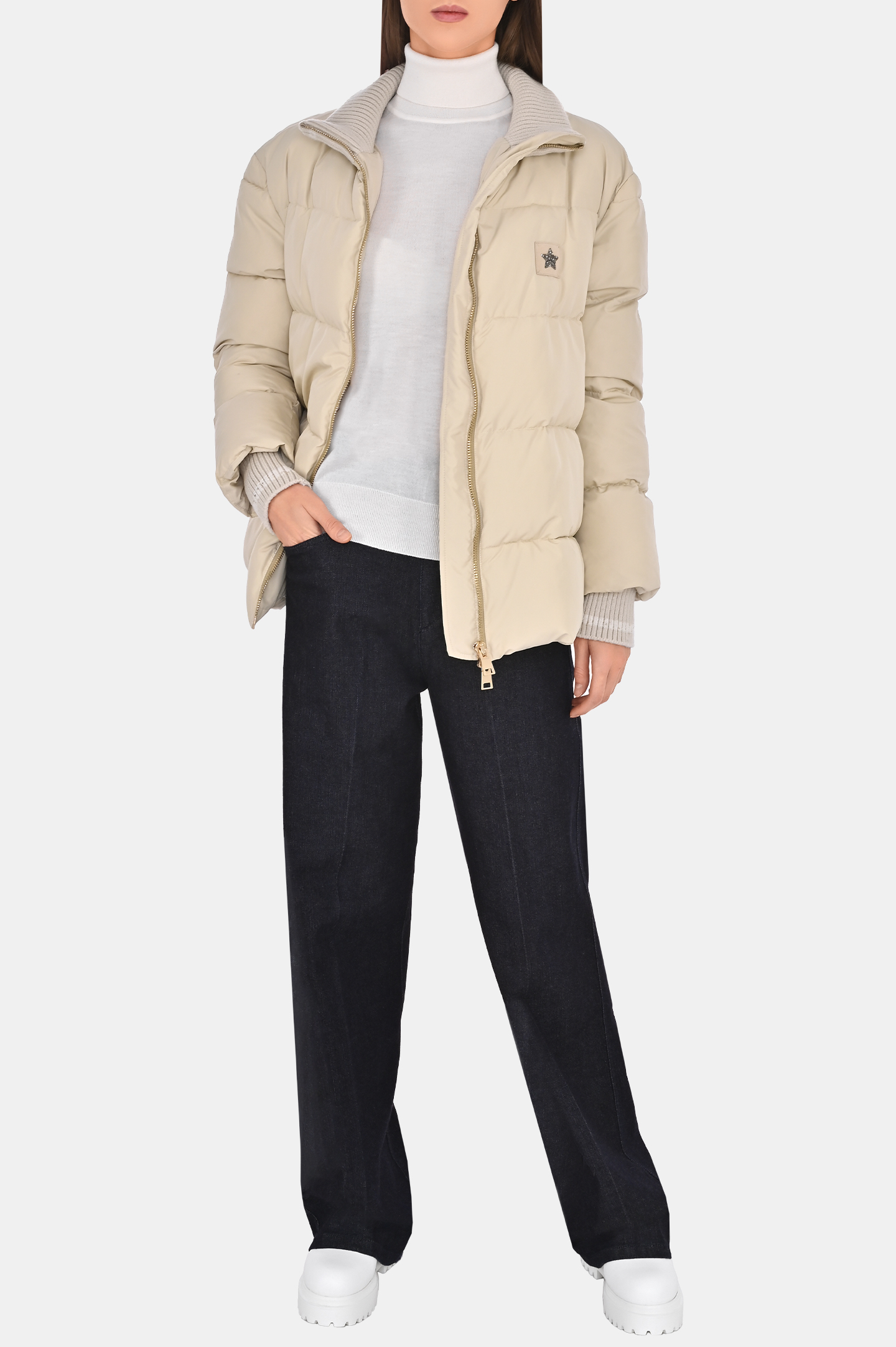 Джинсы KITON DJ56104XC50010, цвет: Темно-синий, Женский