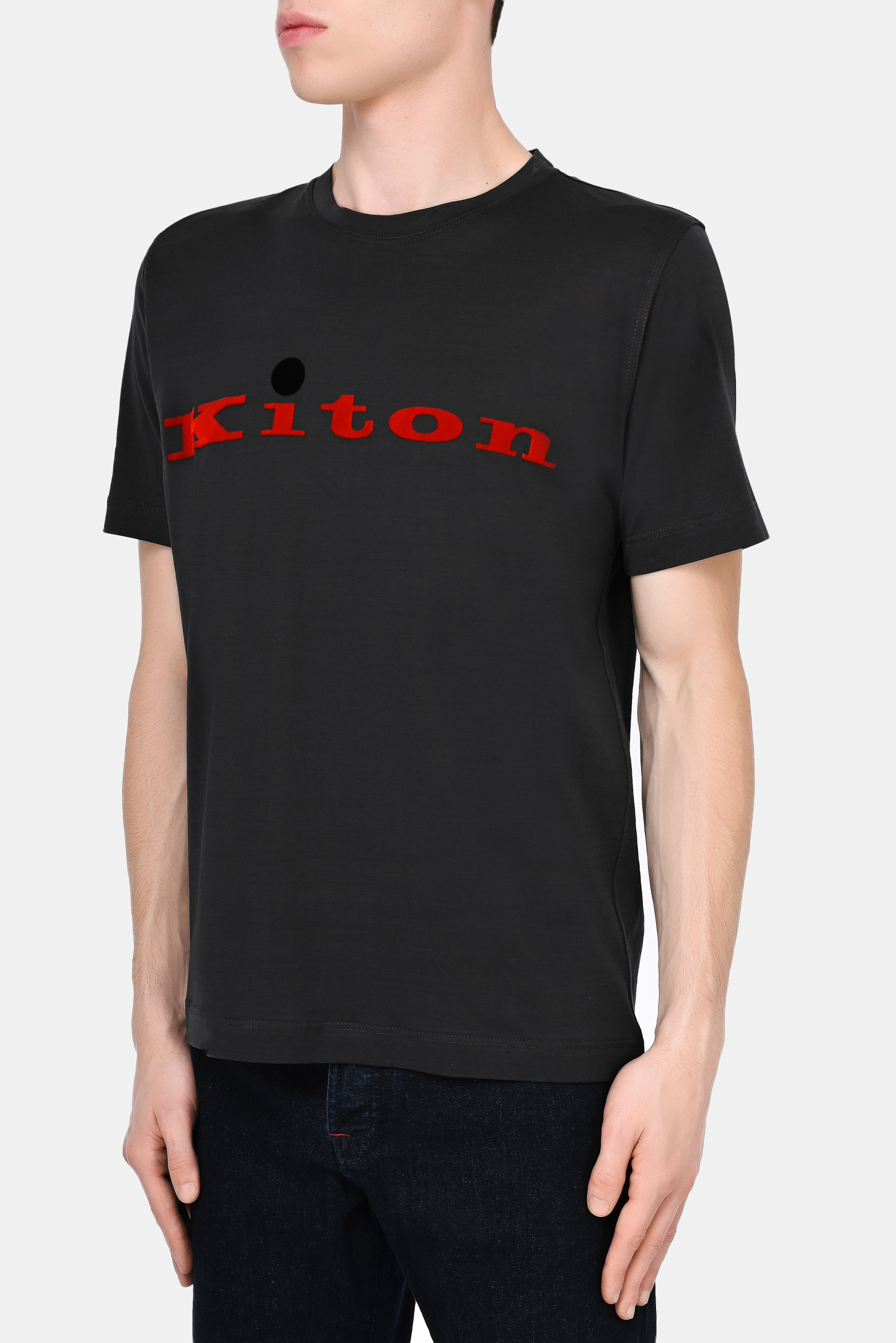 Футболка KITON UK1164W21, цвет: Серый, Мужской