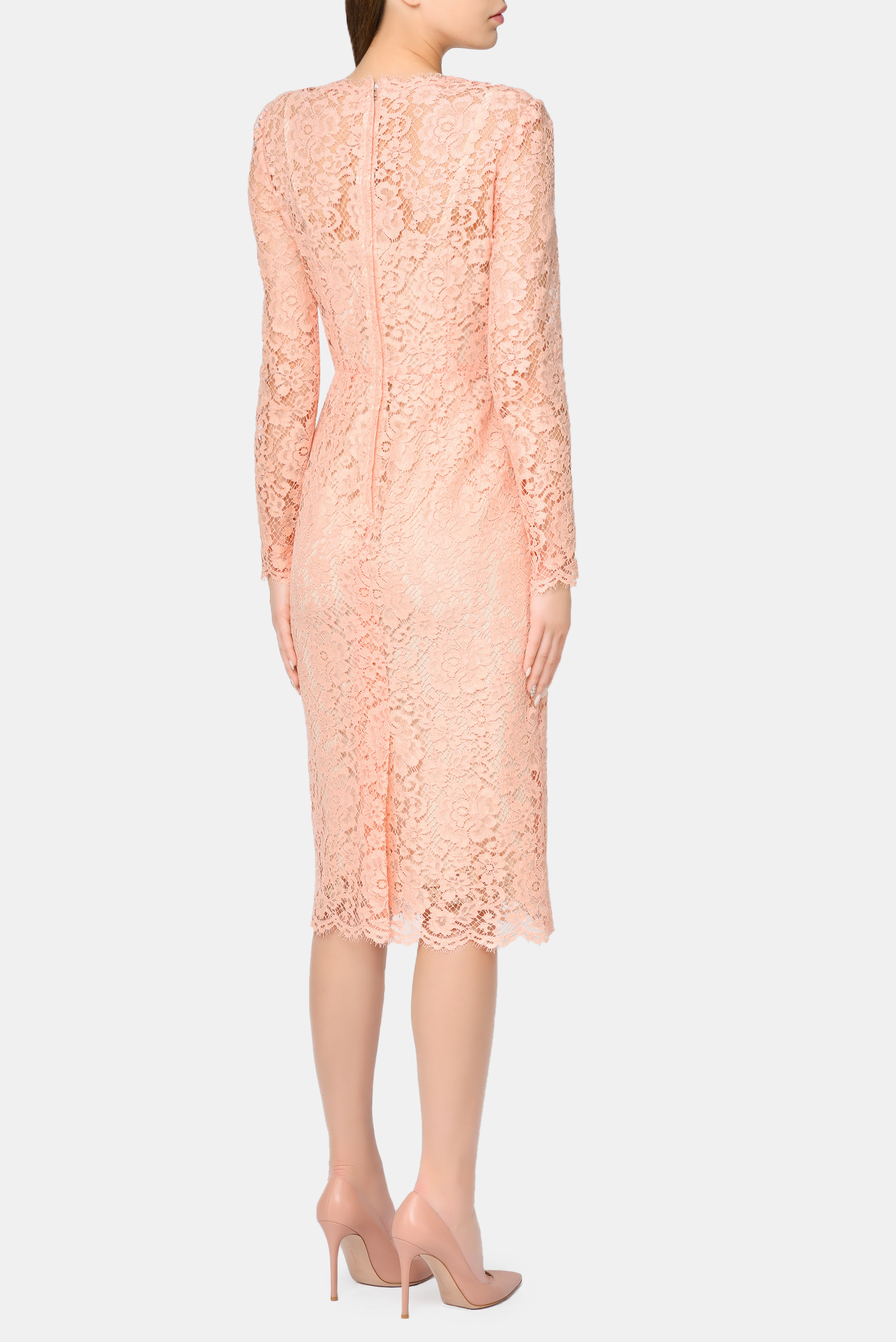 Платье DOLCE & GABBANA F6M0DT HLM0M, цвет: Персиковый, Женский