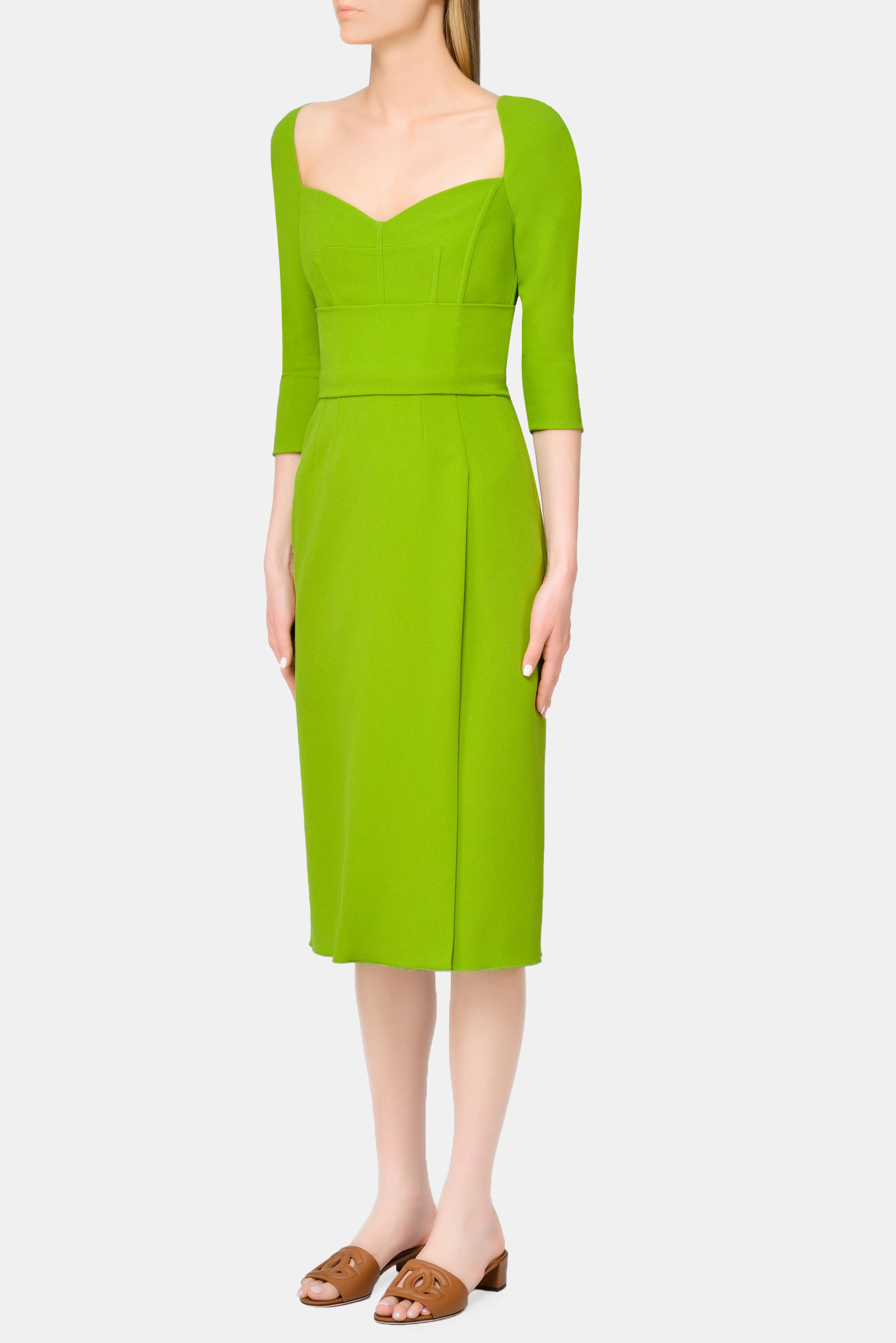Платье DOLCE & GABBANA F6N0UT FURDV, цвет: Зеленый, Женский