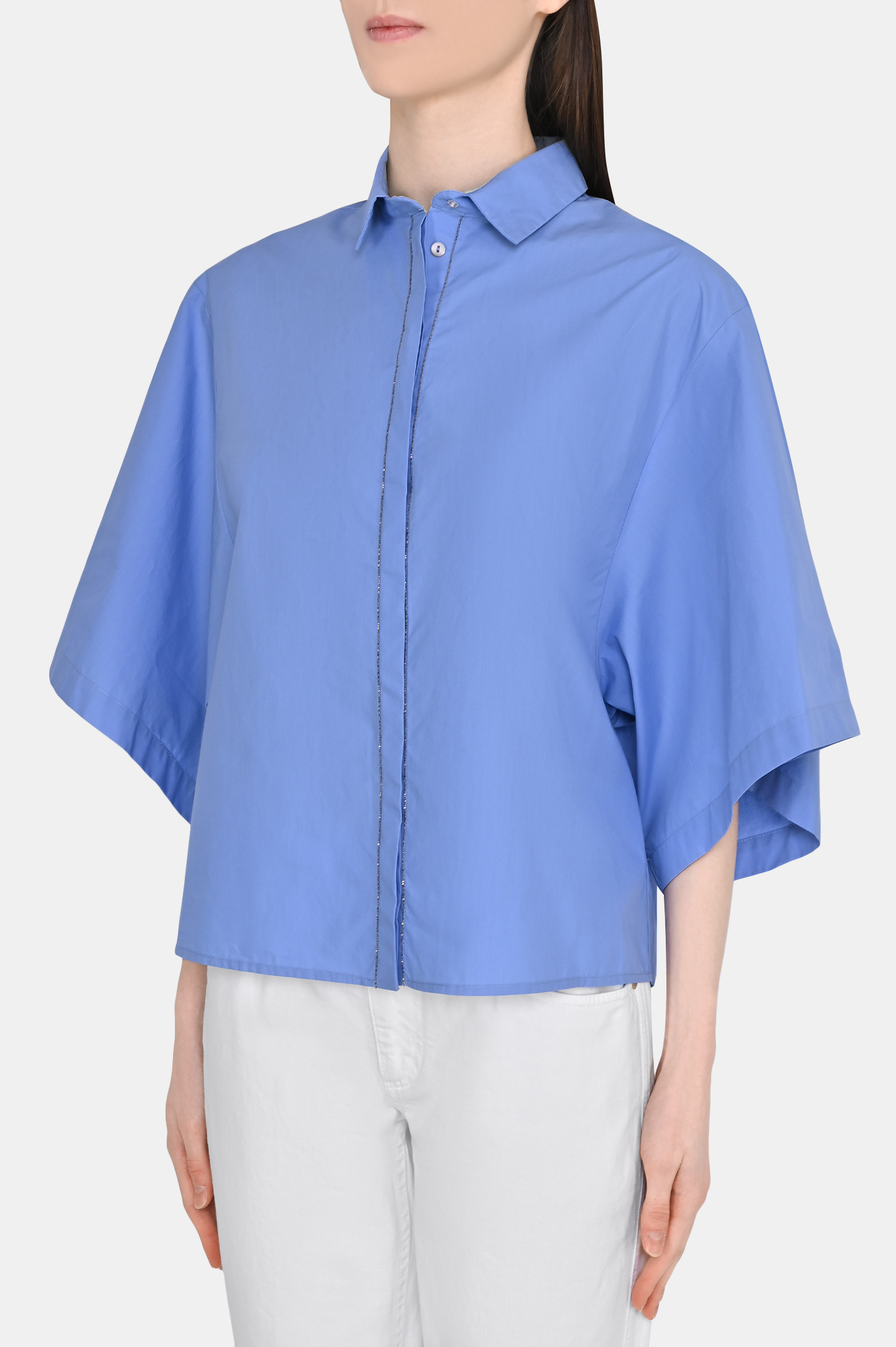Блуза FABIANA FILIPPI CAD273B646I809, цвет: Голубой, Женский