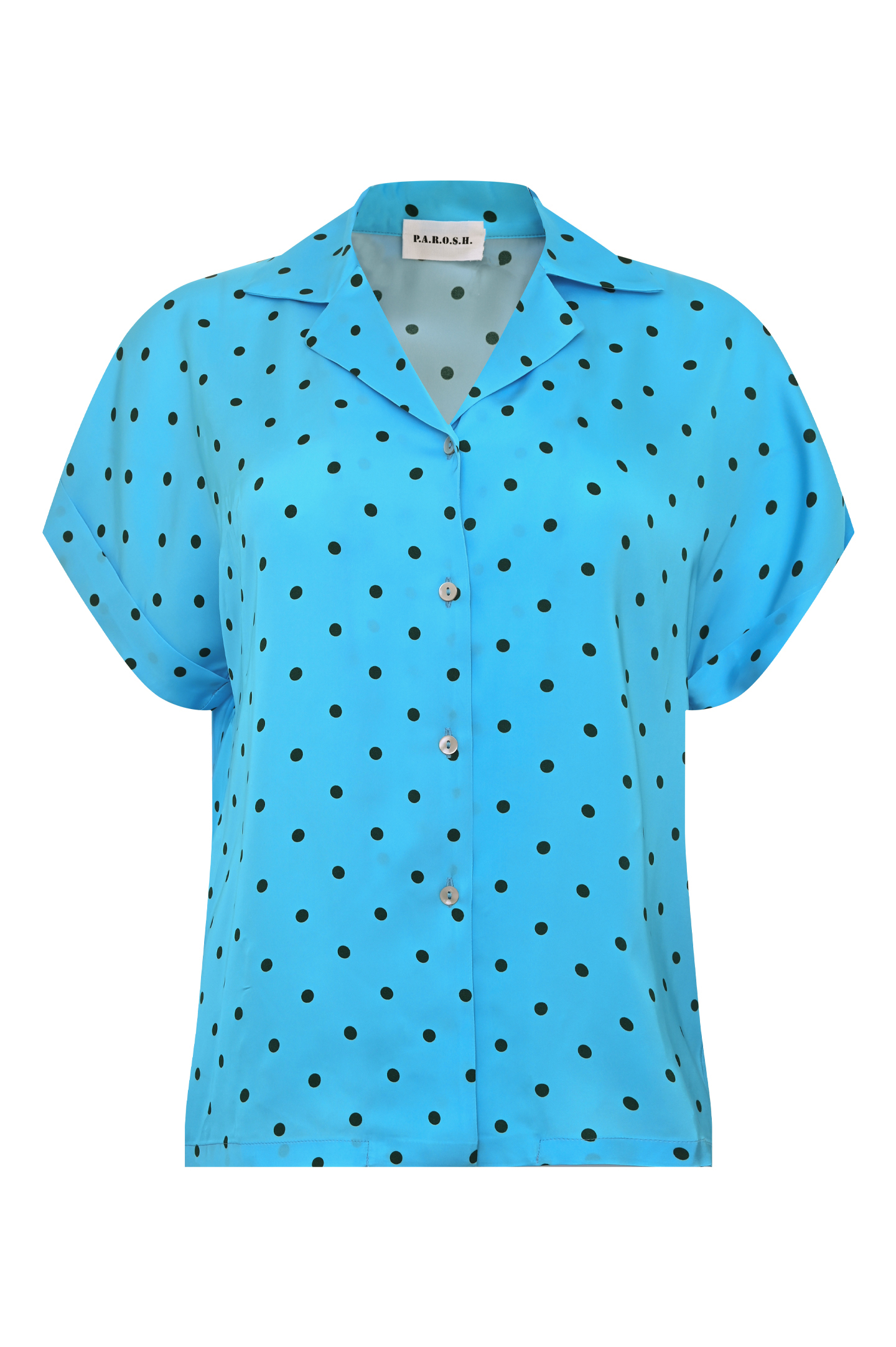 Блуза P.A.R.O.S.H. D381101 RUM, цвет: Голубой, Женский