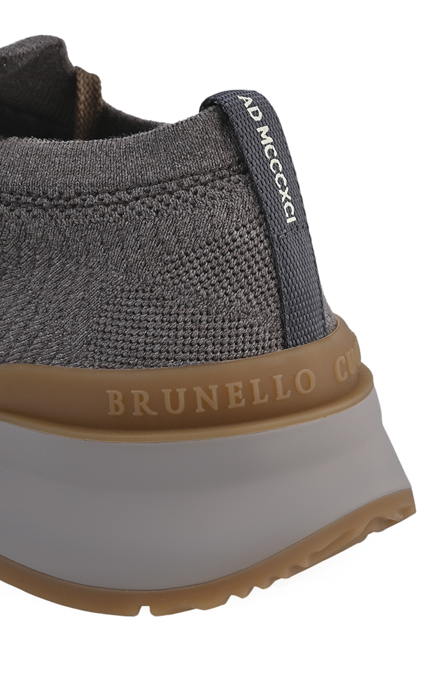 Кроссовки текстильные BRUNELLO  CUCINELLI MZUWLBO253, цвет: Коричневый, Мужской