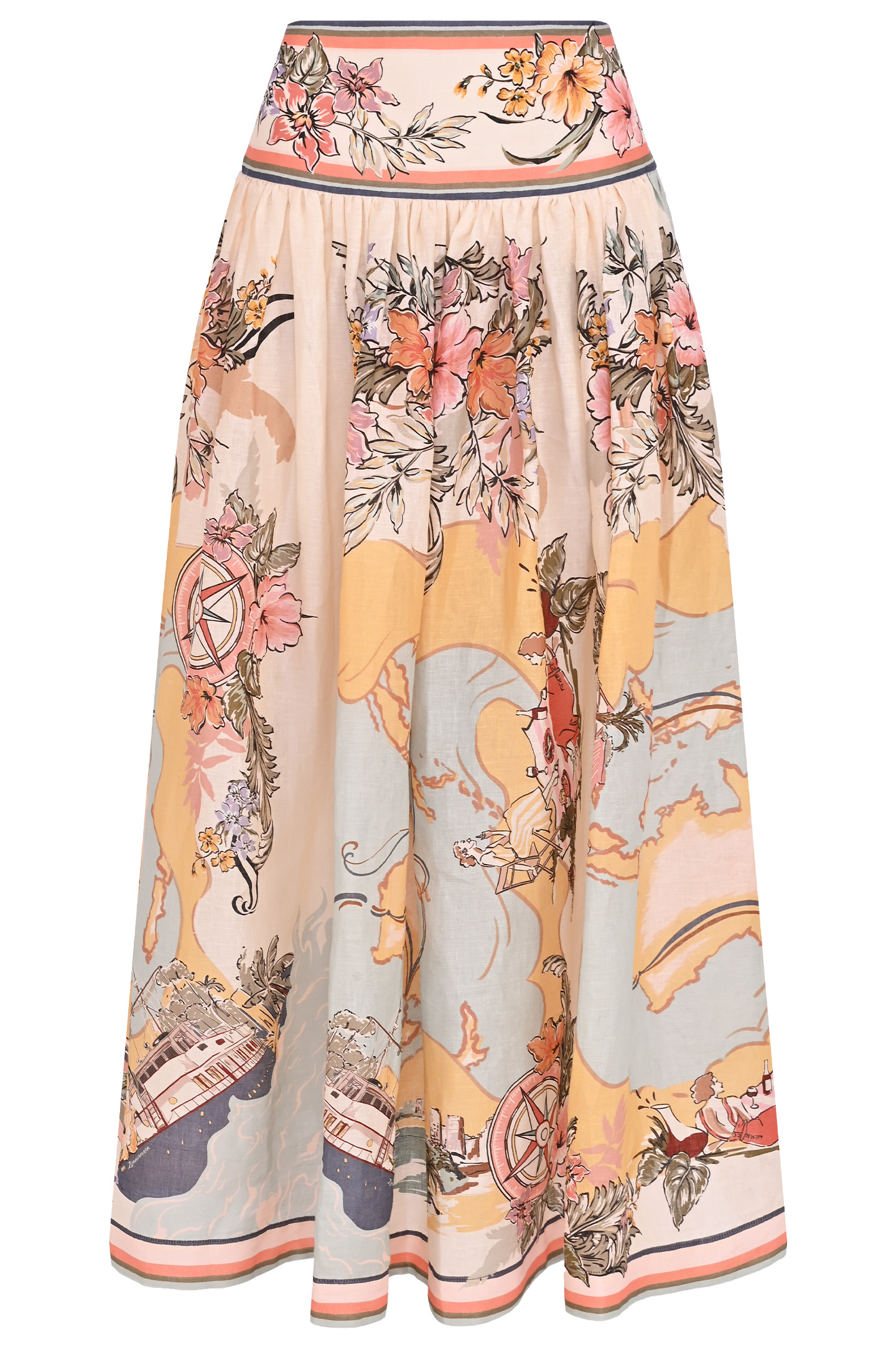 Юбка ZIMMERMANN 1750SRS253, цвет: Разноцветный, Женский