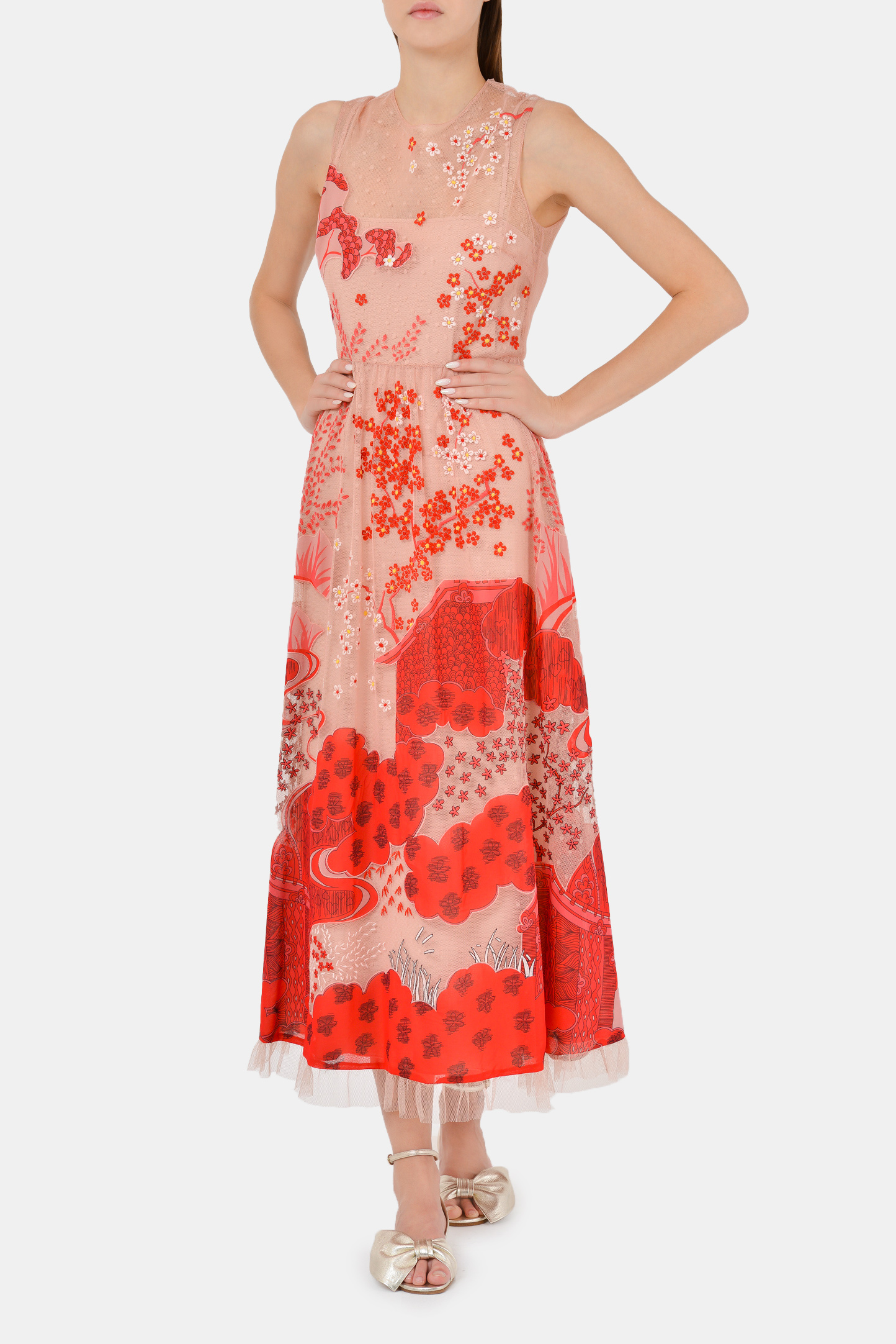 Платье RED VALENTINO VR3VA17E5QM, цвет: Розовый, Женский