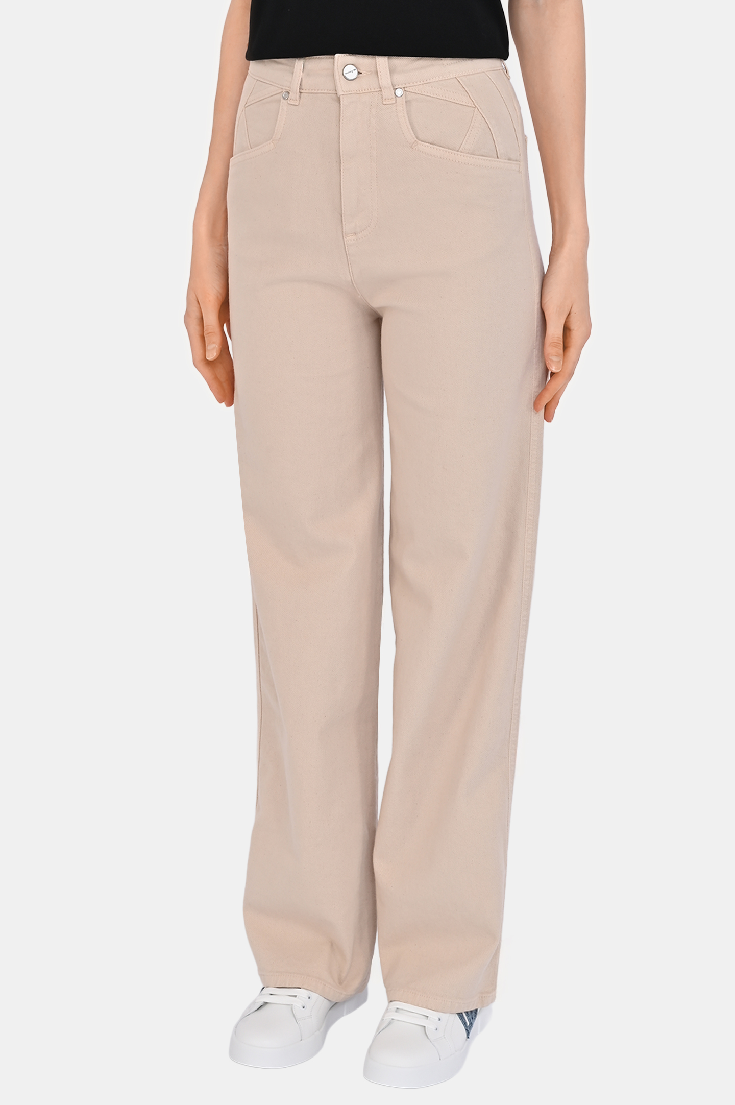 Джинсы KITON DJ53102K0928F0, цвет: Светло-бежевый, Женский