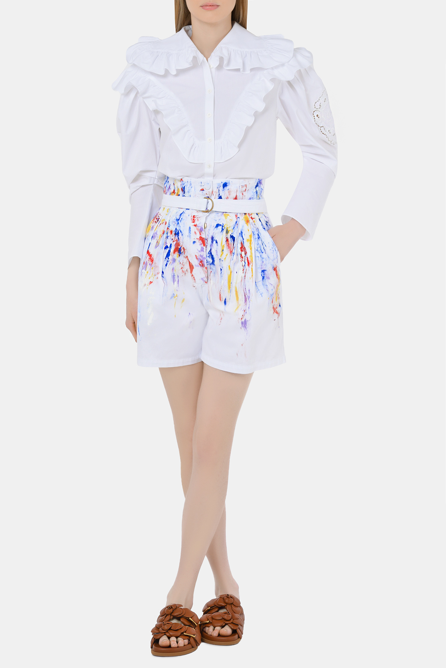 Блуза PHILOSOPHY DI LORENZO SERAFINI A0208-2119, цвет: Белый, Женский