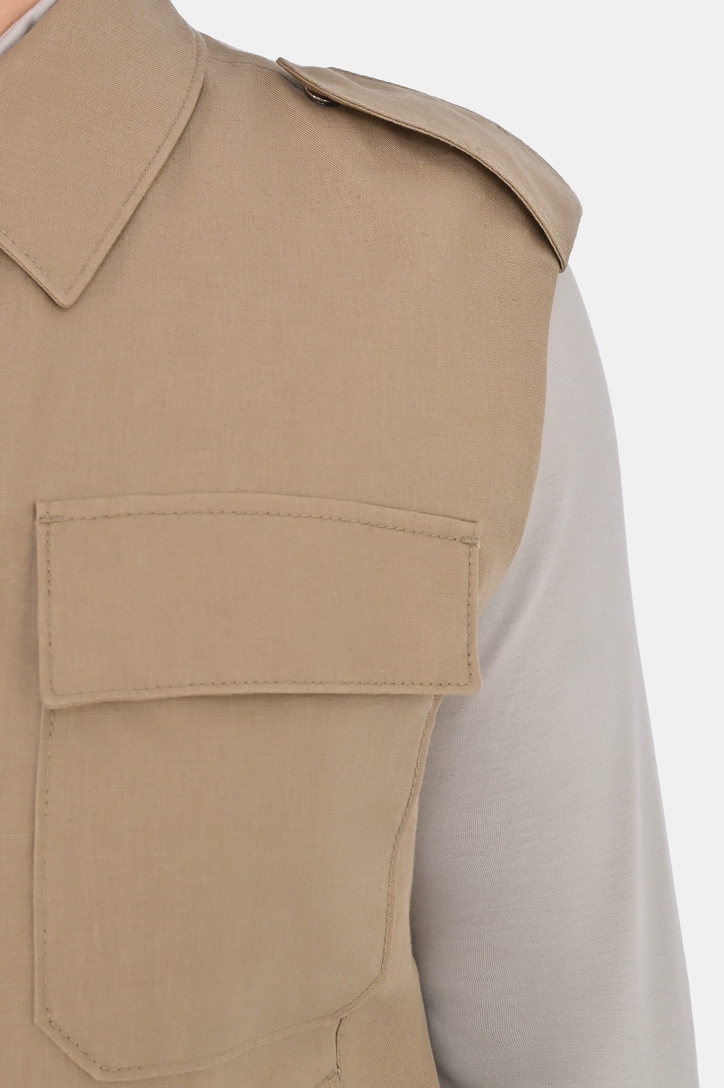 Джинсовые шорты с карманами KITON UFPPBK0604D0, цвет: Бежевый, Мужской
