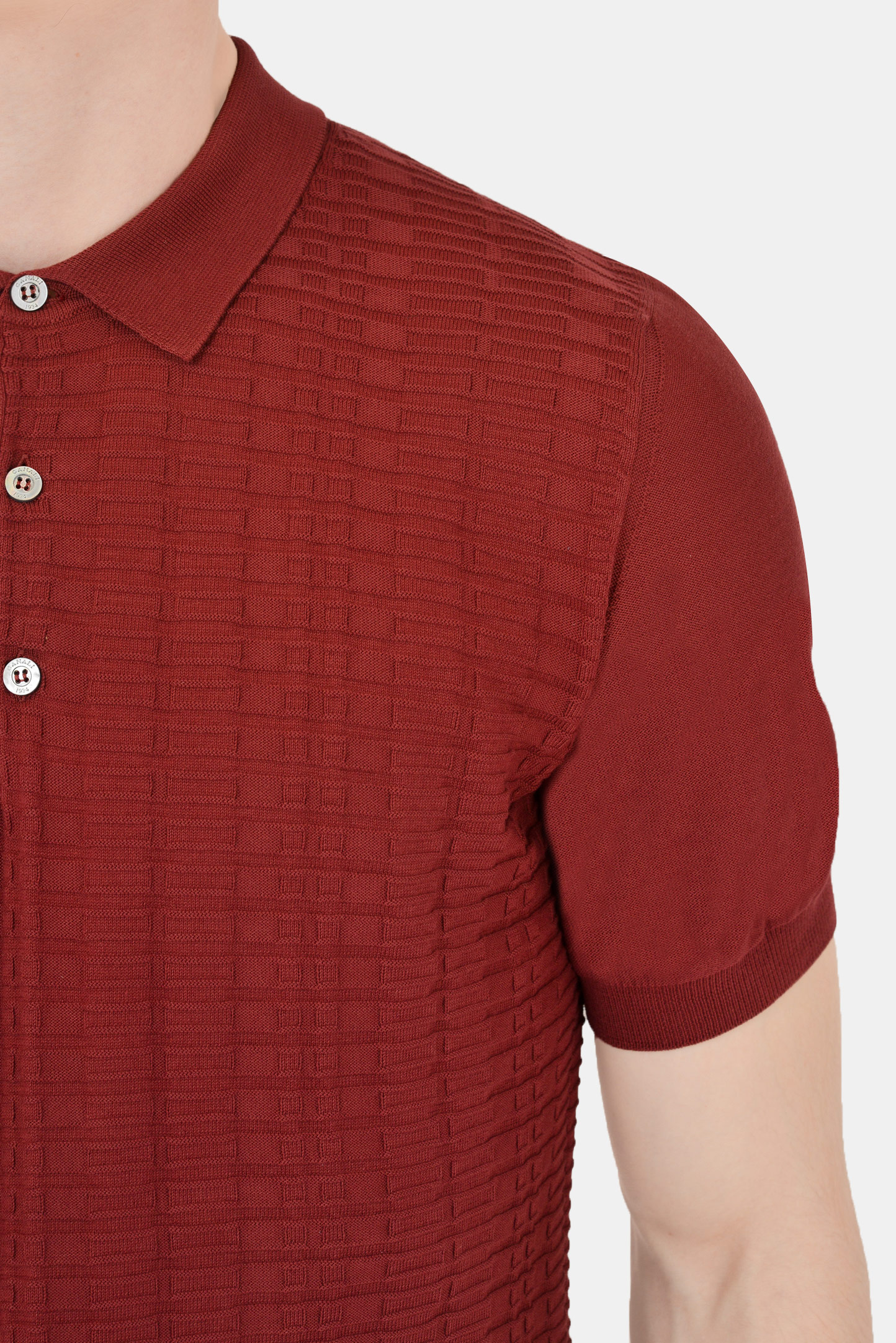 Поло CANALI MK01131/903 С0318, цвет: Бордовый, Мужской