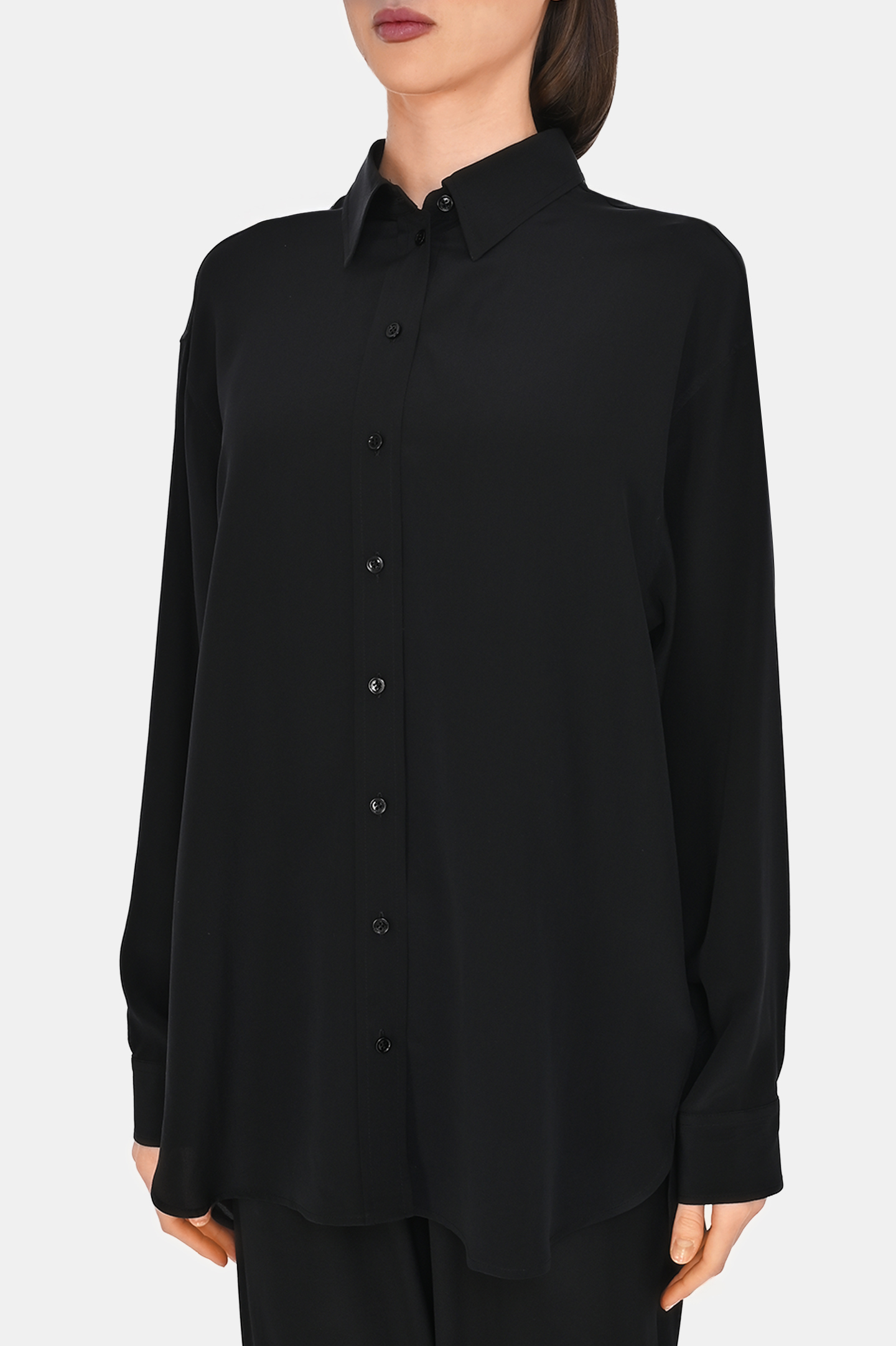 Блуза SASHAVERSE BL006/SILK/1101, цвет: Черный, Женский