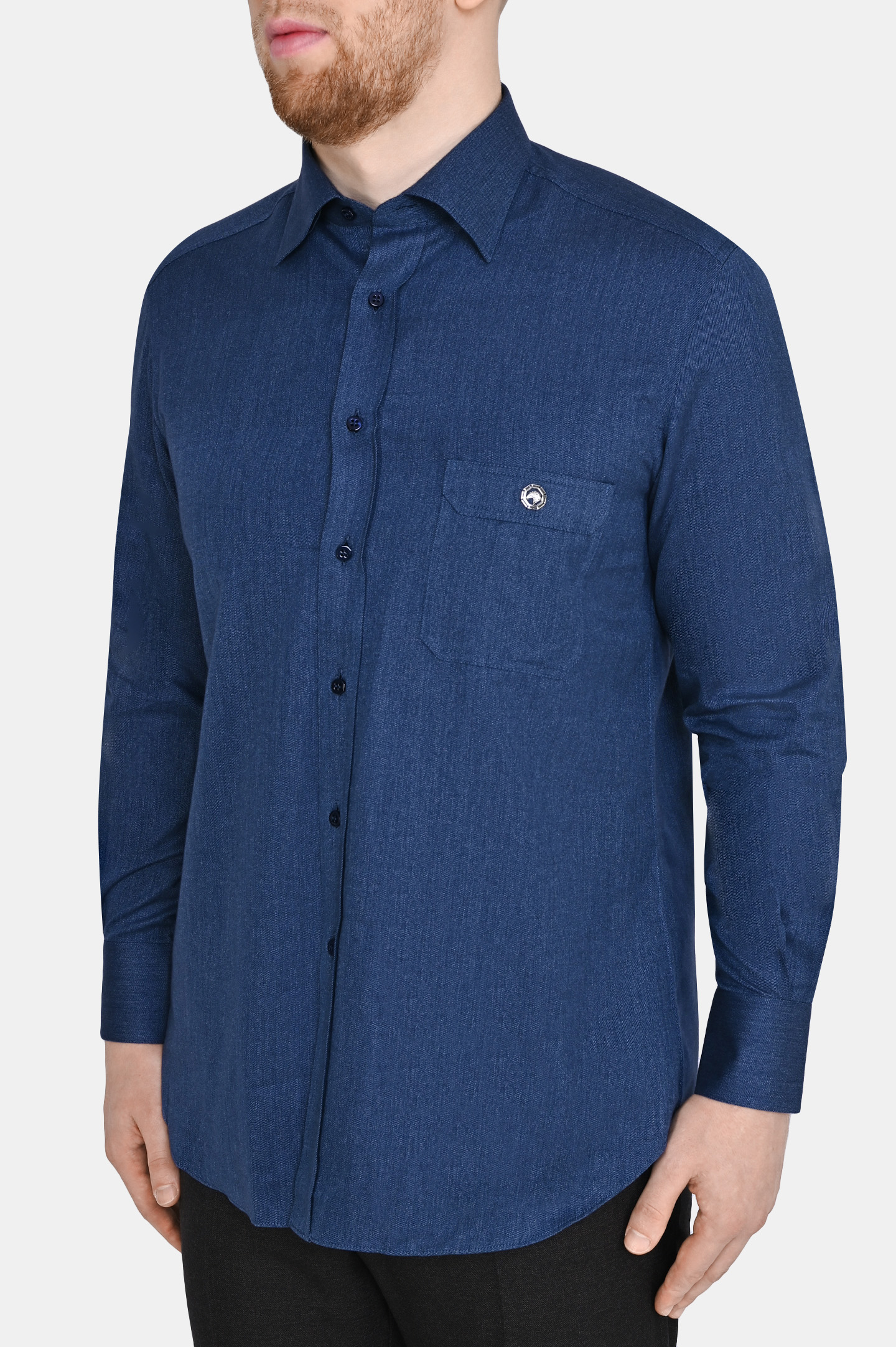 Рубашка STEFANO RICCI MC006475 R2461, цвет: Синий, Мужской
