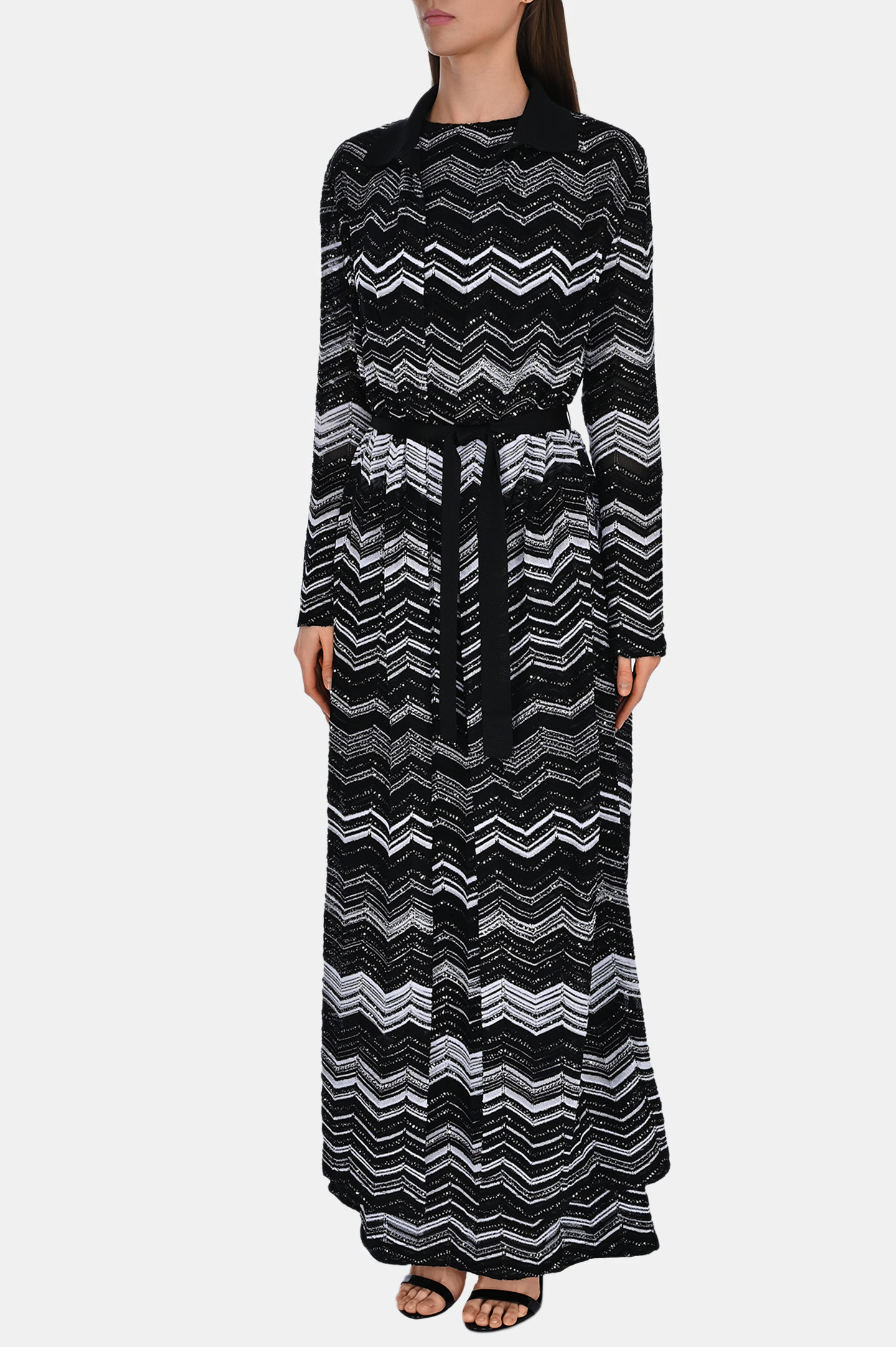 Кардиган MISSONI DS23SM2K-BK026B, цвет: Черно-белый, Женский