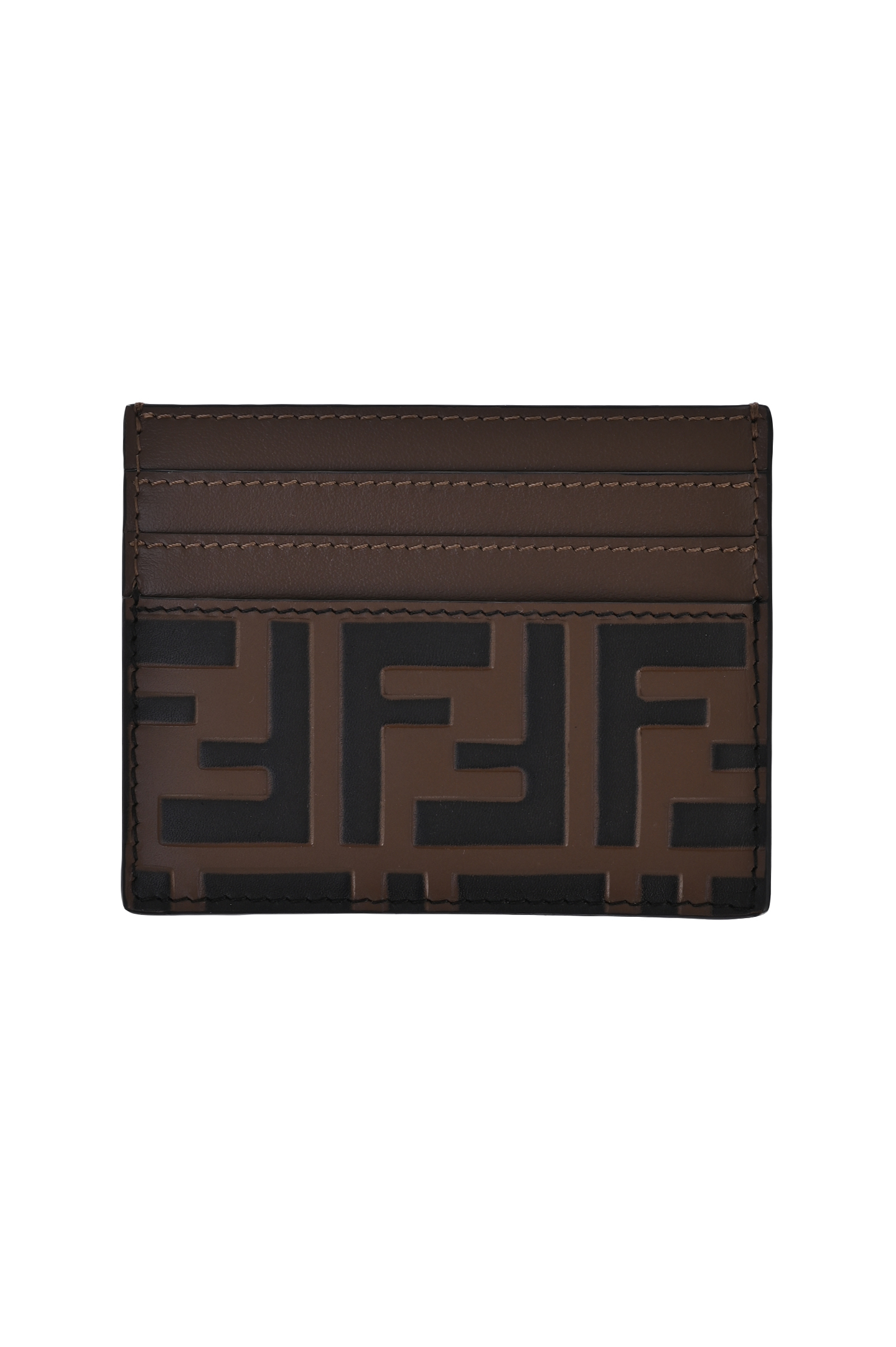 Держатель для карт FENDI 8M0445AAFM, цвет: Коричневый, Женский