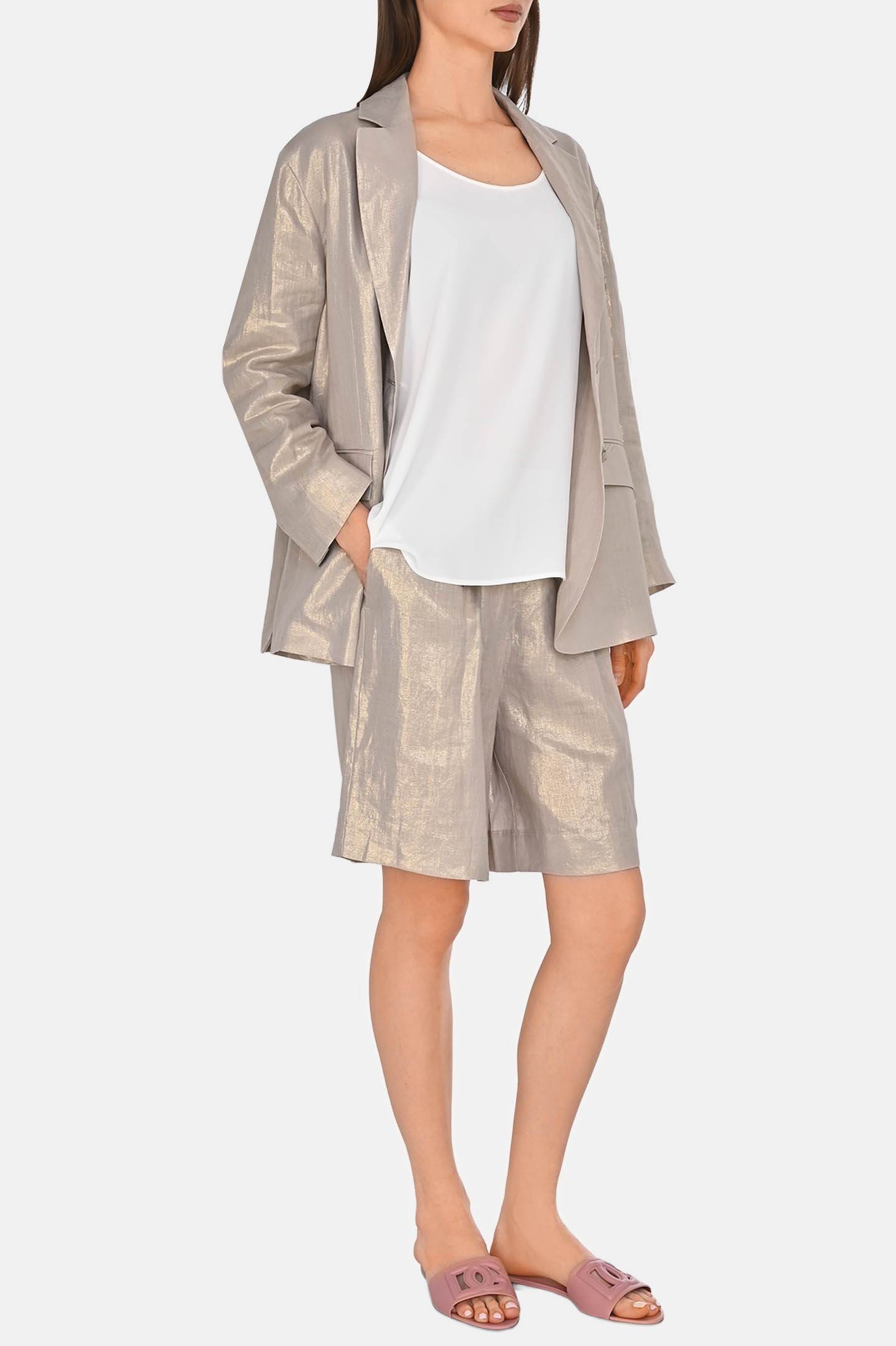 Пантолеты DOLCE & GABBANA CQ0436 AY329, цвет: Персиковый, Женский