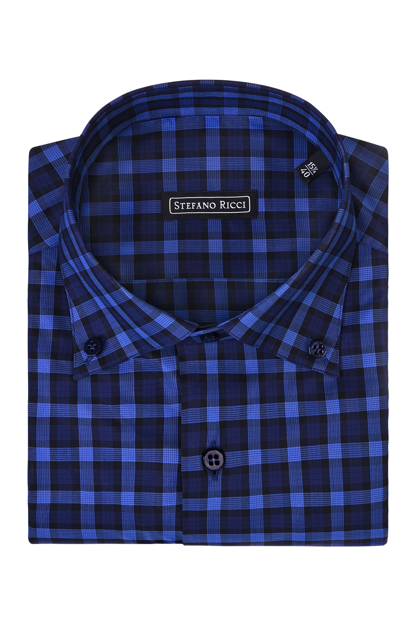 Рубашка STEFANO RICCI MC006131 L2213, цвет: Синий, Мужской