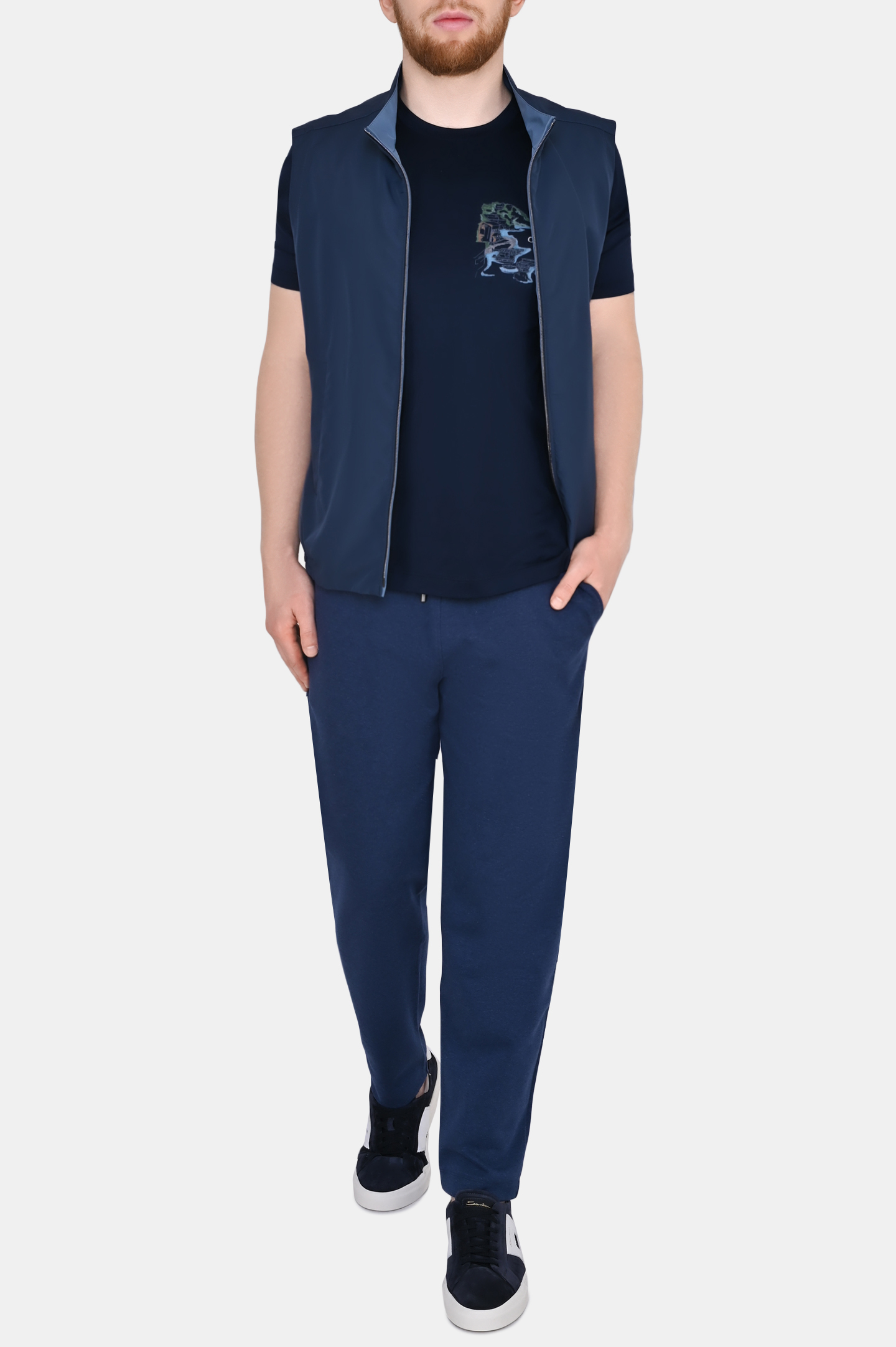 Жилет CANALI SG01121 O40732, цвет: Голубой, Мужской