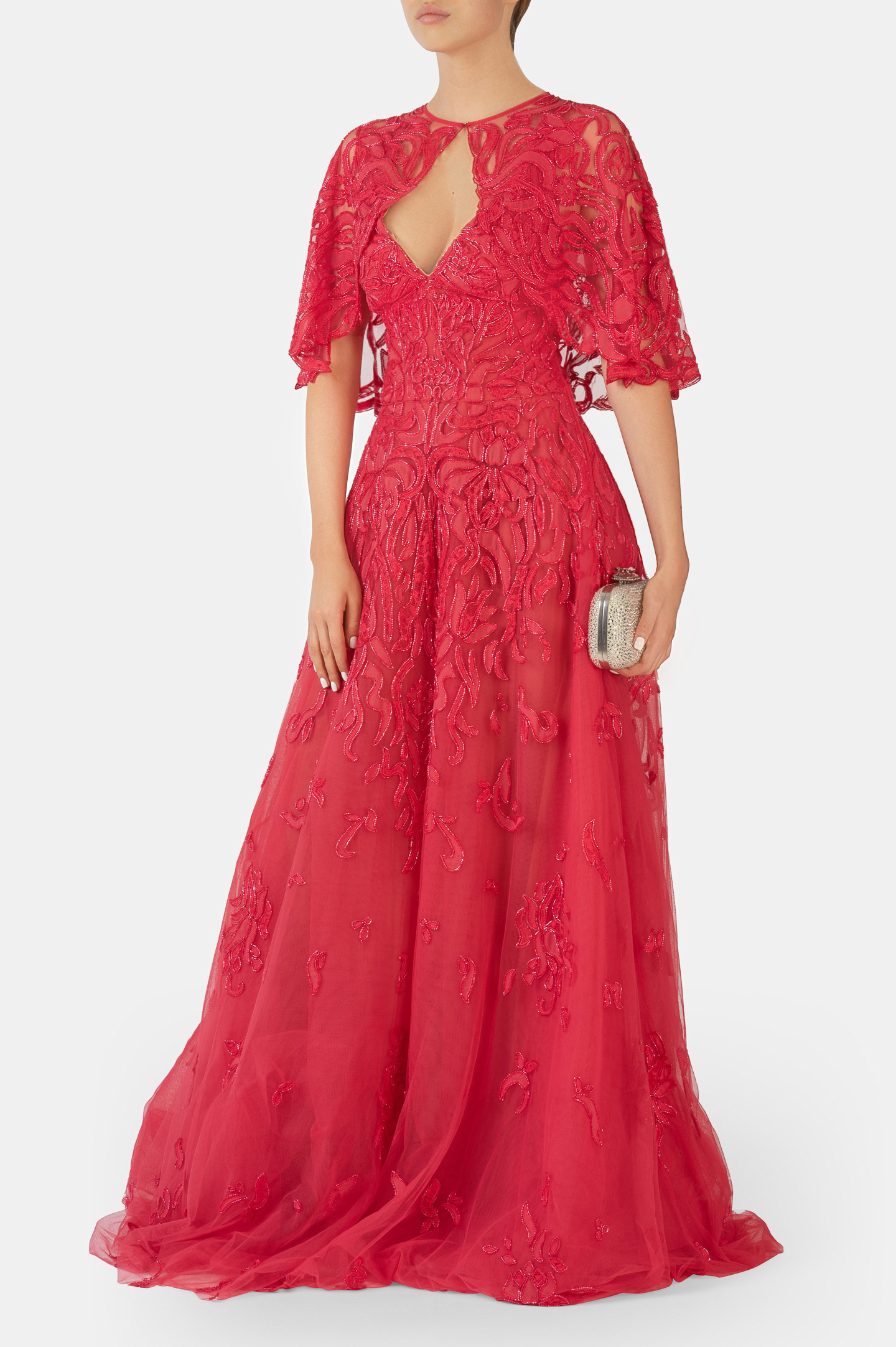 Платье ZUHAIR MURAD 009 TETE001 181760, цвет: Коралловый, Женский