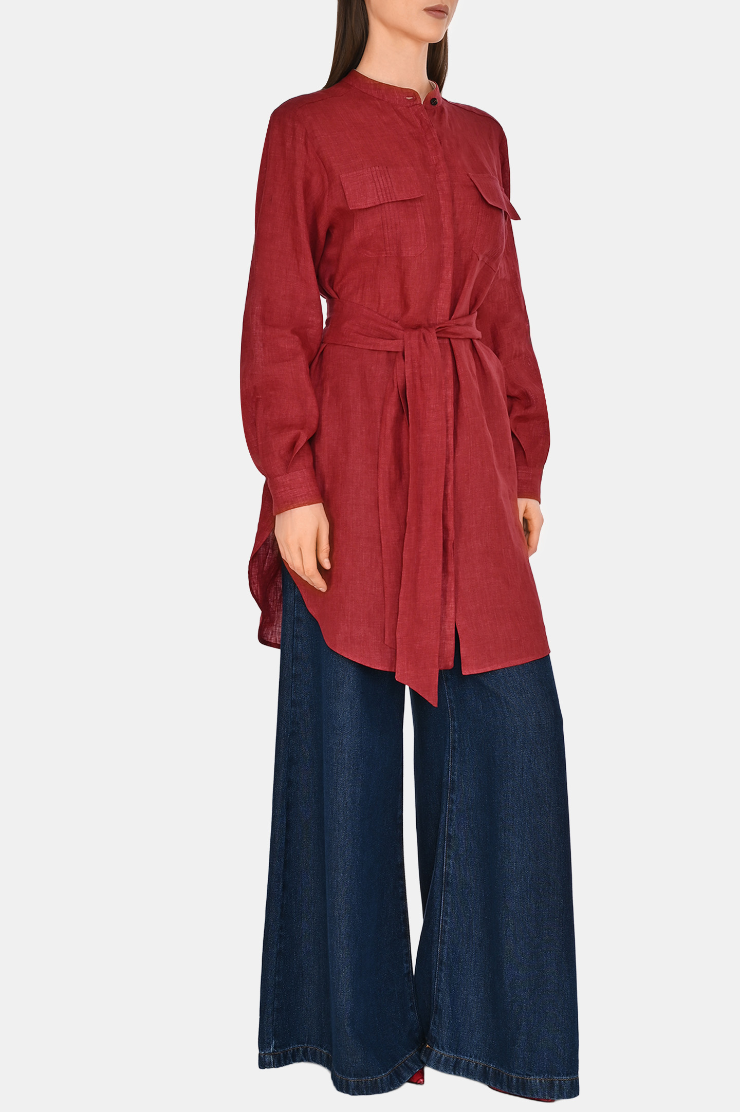 Платье+пояс KITON D59365K0903E0, цвет: Бордовый, Женский