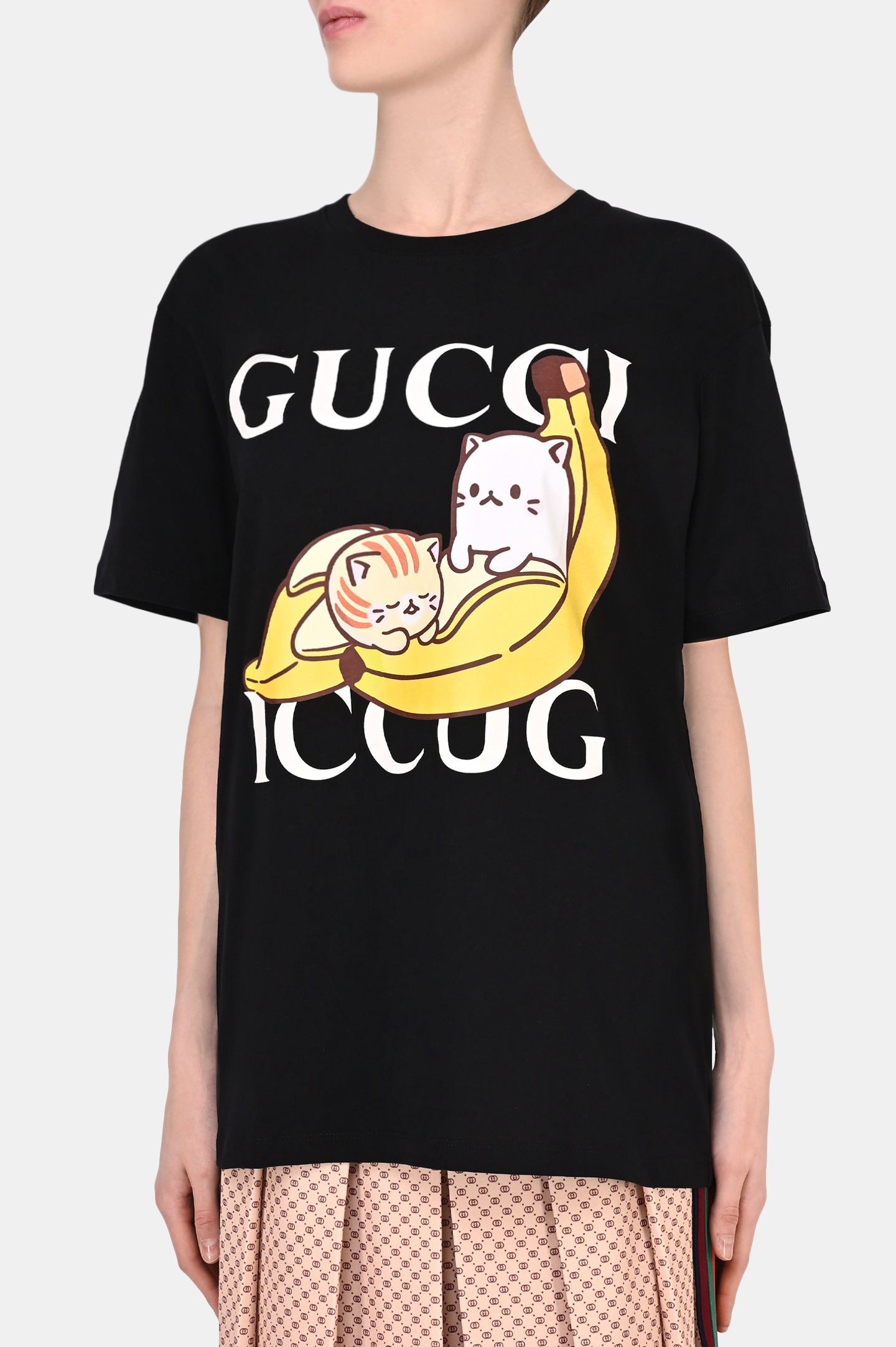 Футболка GUCCI 615044 XJDGQ, цвет: Черный, Женский