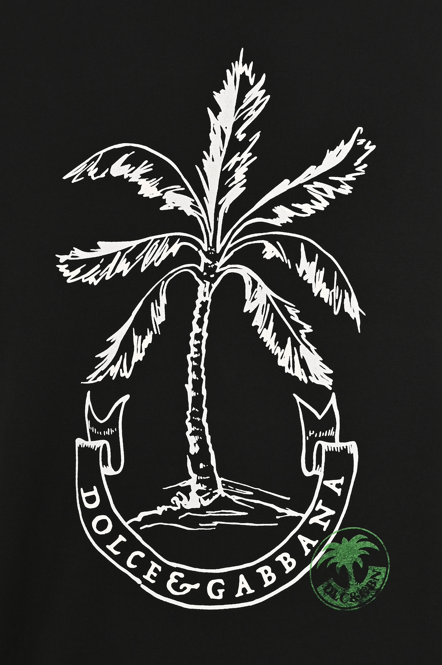 Хлопковая футболка с логотипом и принтом DOLCE & GABBANA G8PN9T G7K1V, цвет: Черный, Мужской