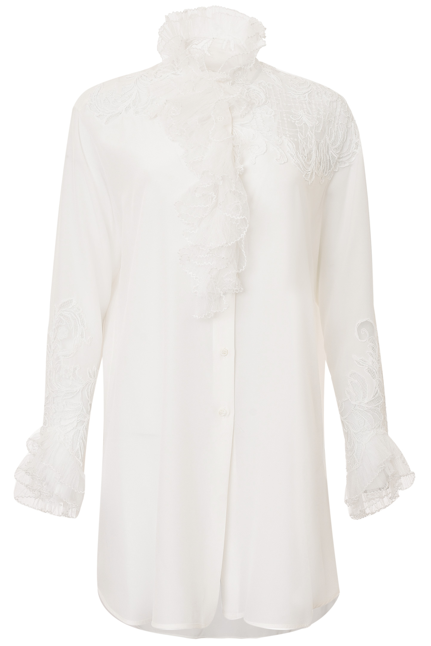 Блуза ERMANNO SCERVINO D392K710FDE, цвет: Молочный, Женский