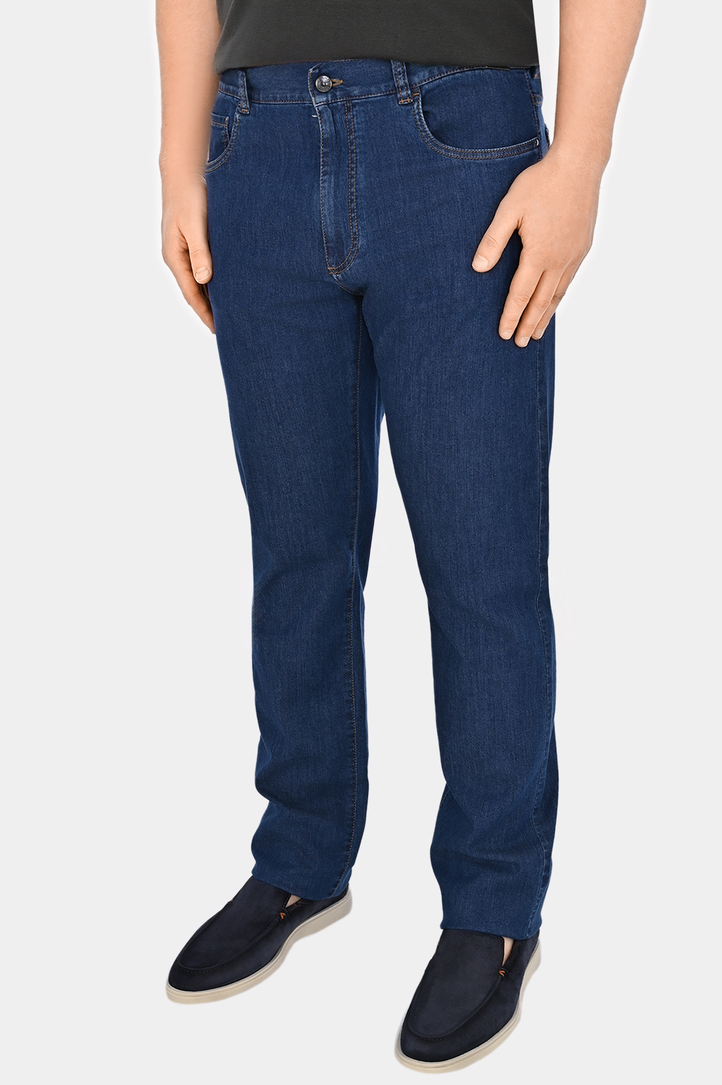 Прямые базовые джинсы CANALI PD00400 91700/1, цвет: Синий, Мужской