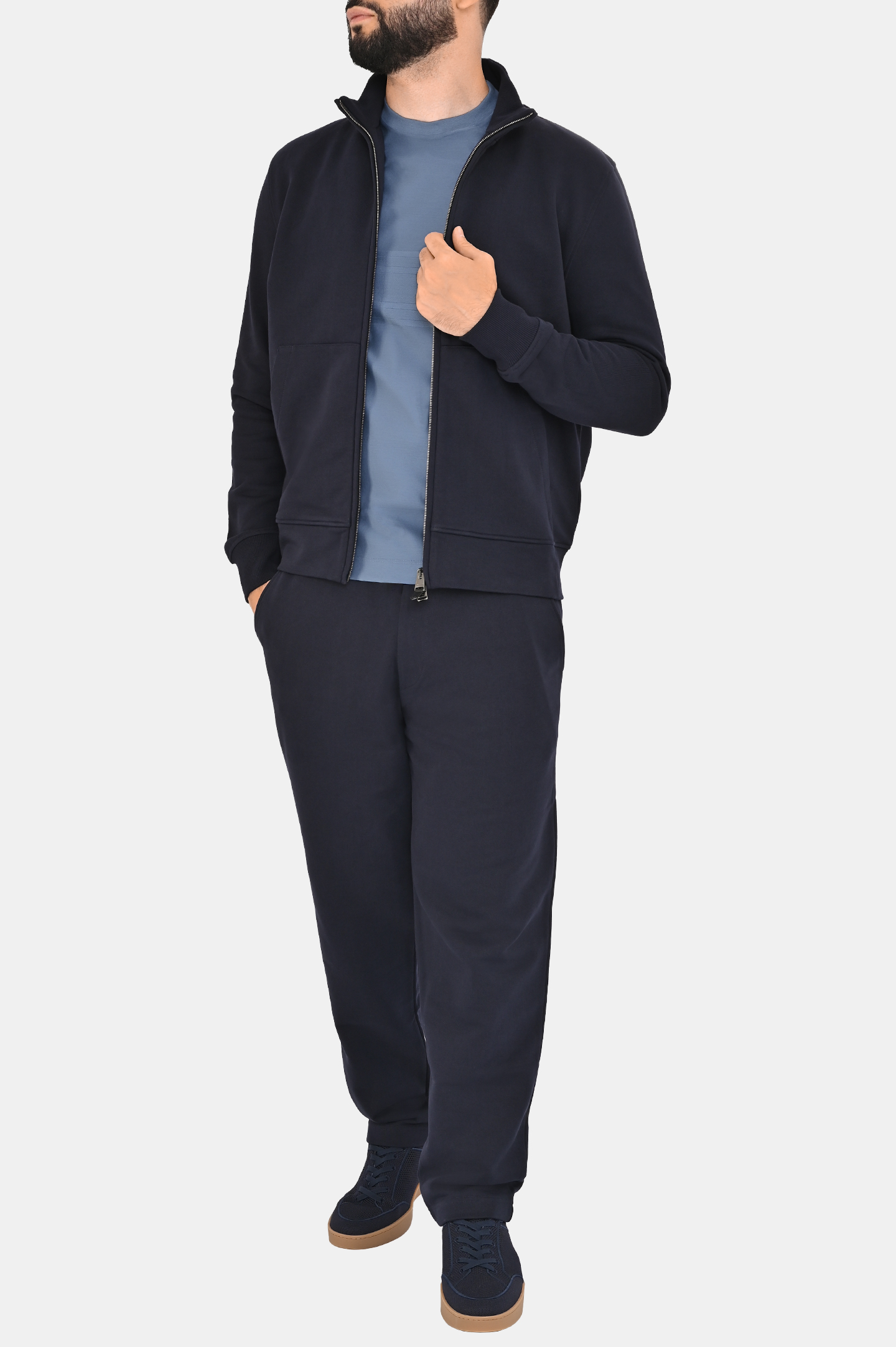 Брюки спорт CANALI MJ02251 T0893, цвет: Темно-синий, Мужской