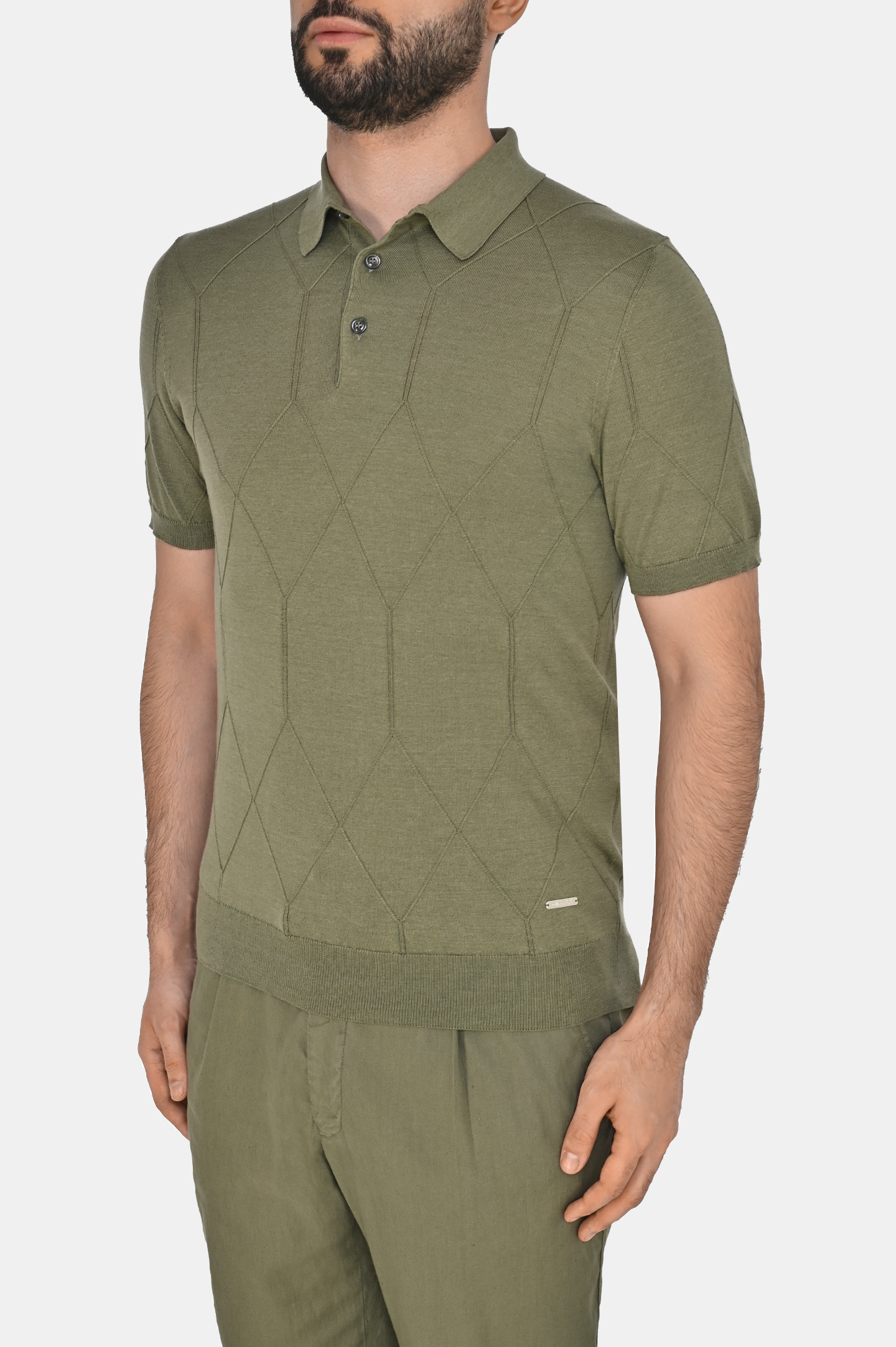 Поло (Джемпер) MANDELLI P25-1K007A-5645, цвет: Оливковый, Мужской