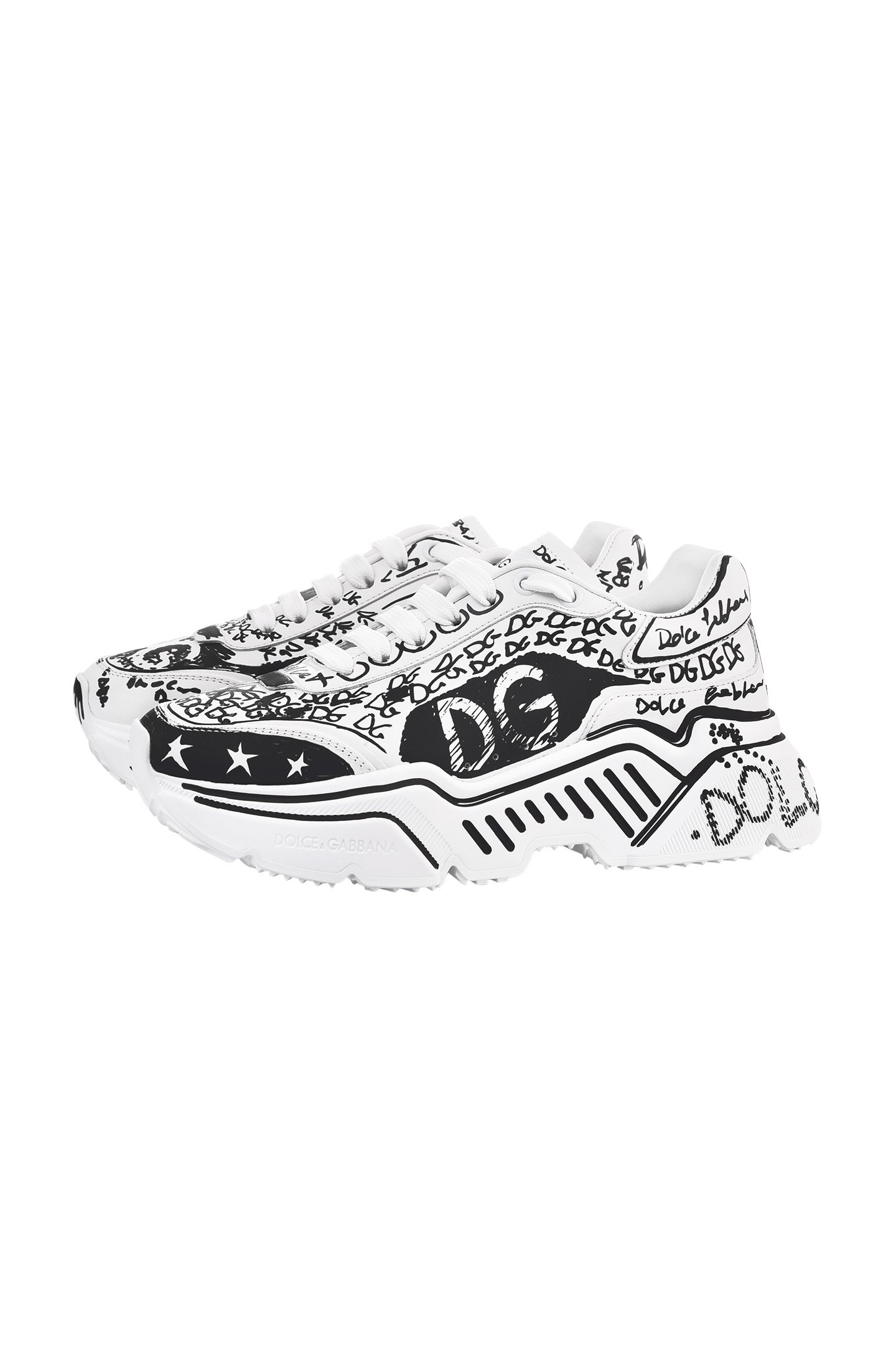 Кроссовки DOLCE & GABBANA CK1791 AO773, цвет: Черно-белый, Женский
