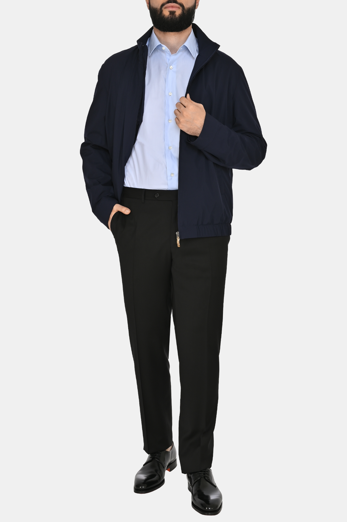 Брюки CANALI AR02523 710196R, цвет: Черный, Мужской