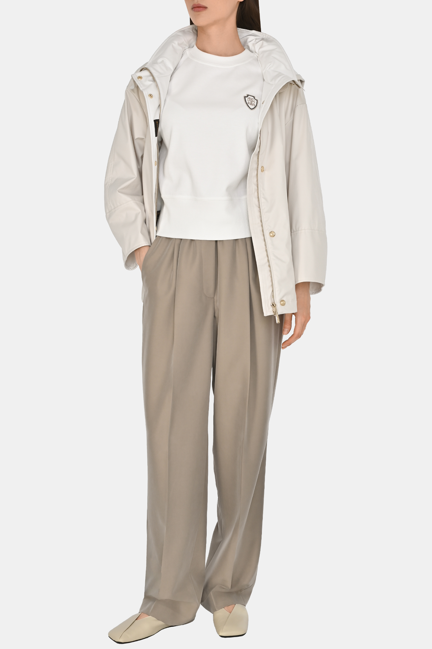 Джемпер BRUNELLO  CUCINELLI MG927VD100 , цвет: Белый, Женский