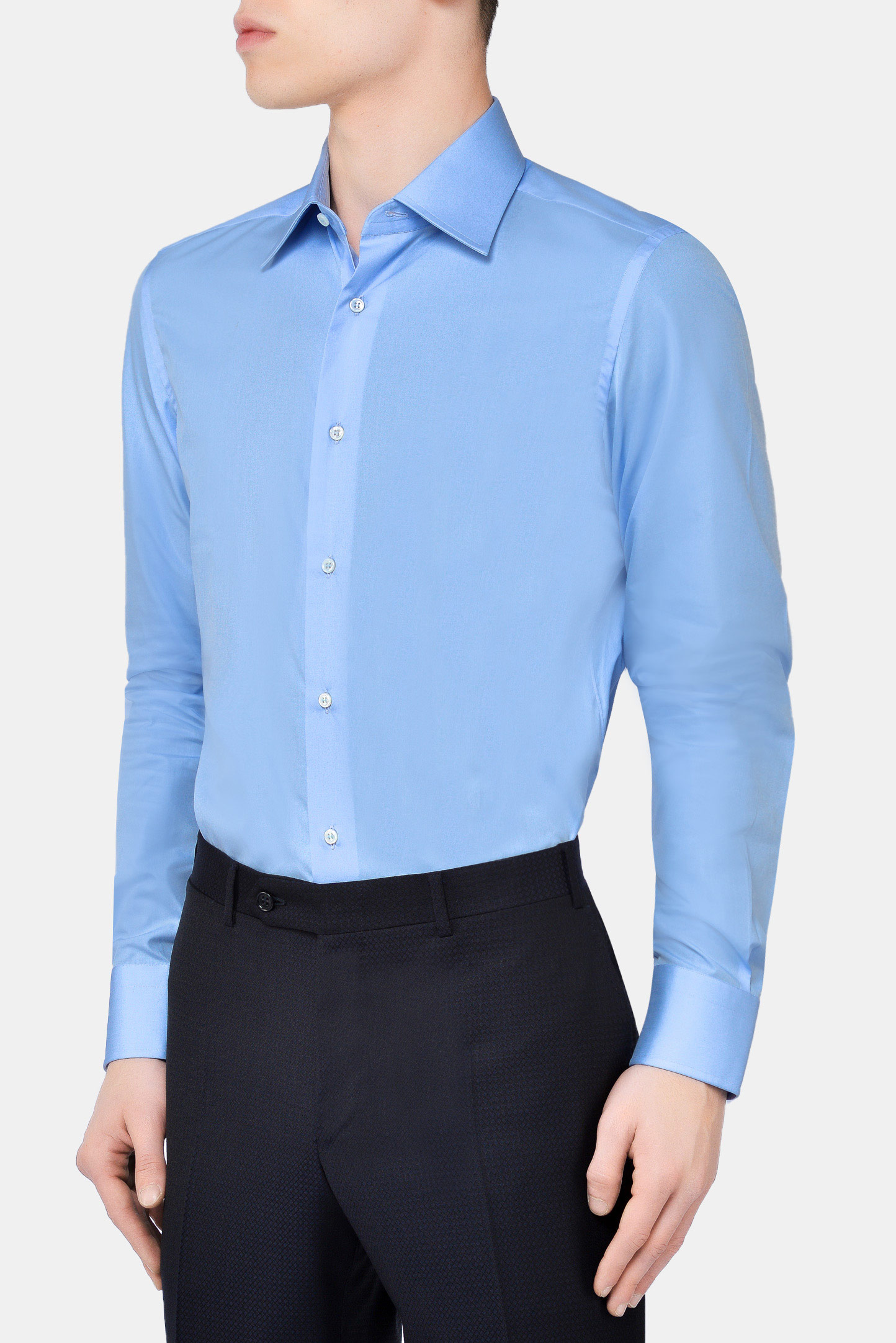Рубашка BRIONI RCL02Z PZ016, цвет: Голубой, Мужской