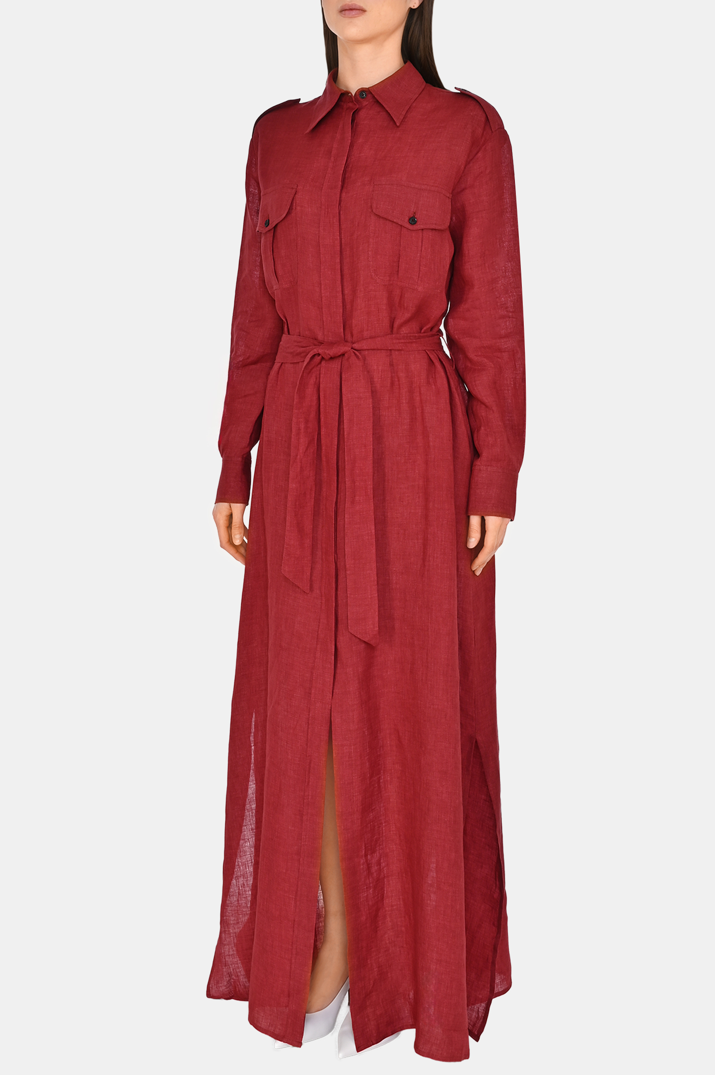 Платье+пояс KITON D47321K0903E0, цвет: Бордовый, Женский