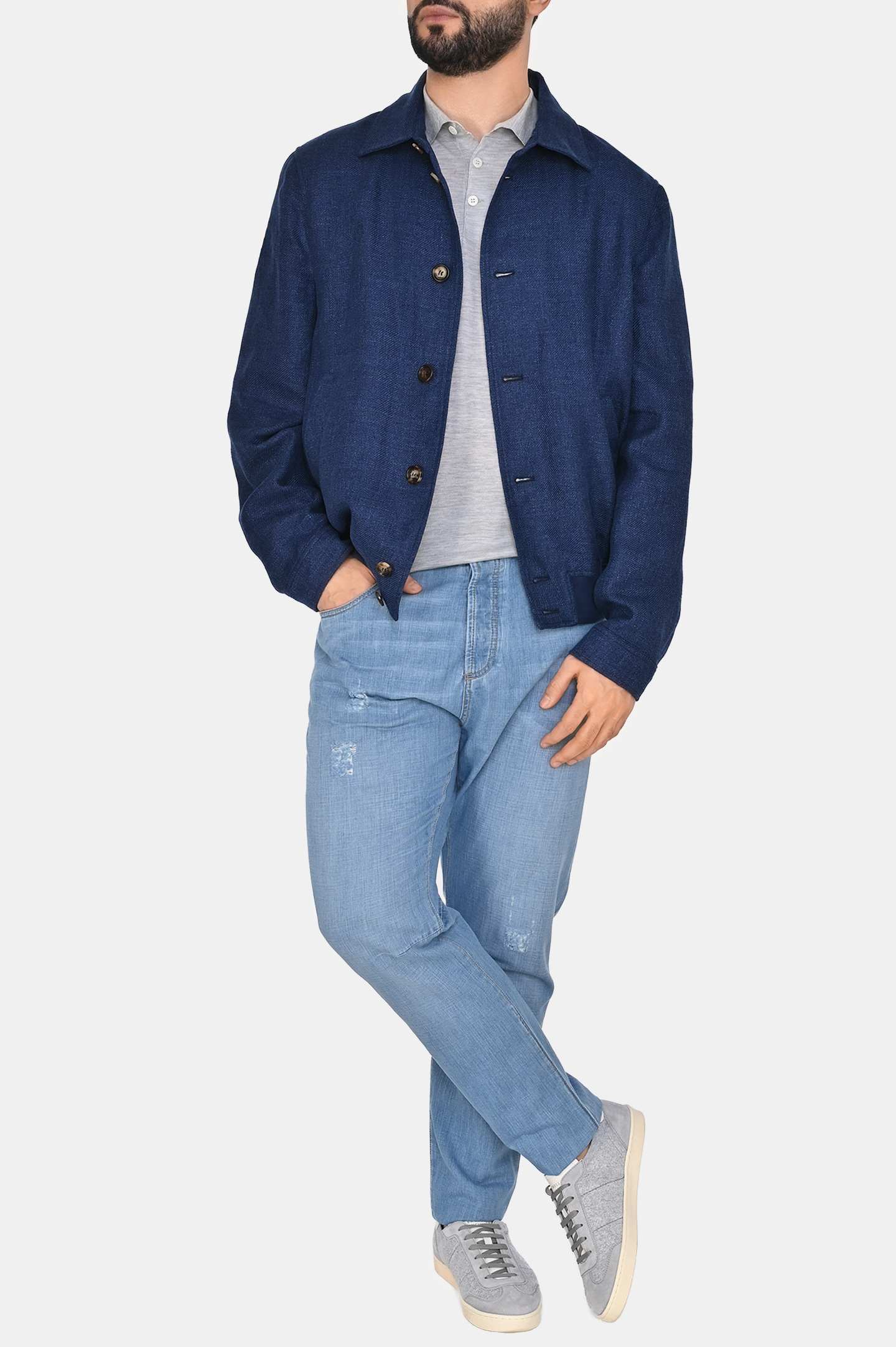 Джинсы BRUNELLO  CUCINELLI ME645X2340, цвет: Голубой, Мужской