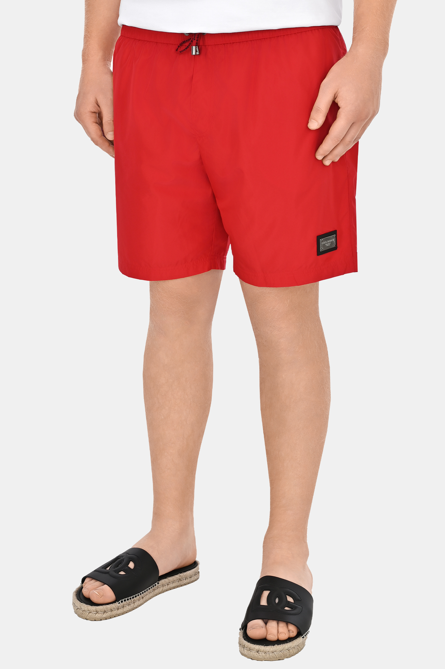 Плавки-шорты с логотипом DOLCE & GABBANA M4E45T ONO06, цвет: Красный, Мужской