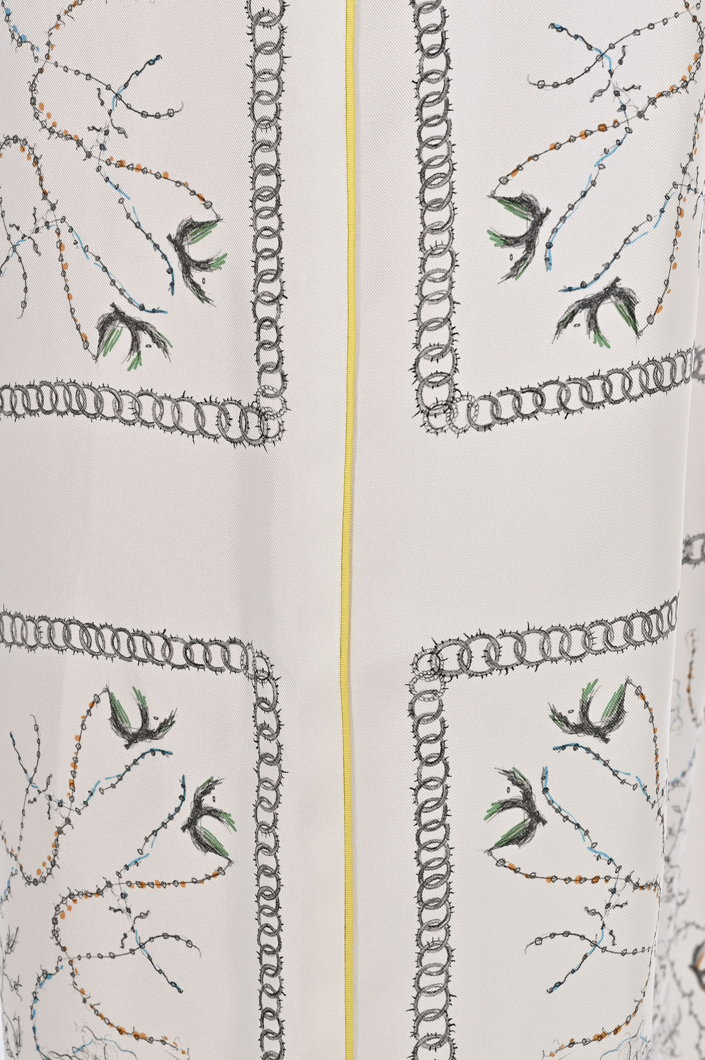 Брюки широкие из шелка с принтом FABIANA FILIPPI PAD274F533 H408, цвет: Белый, Женский