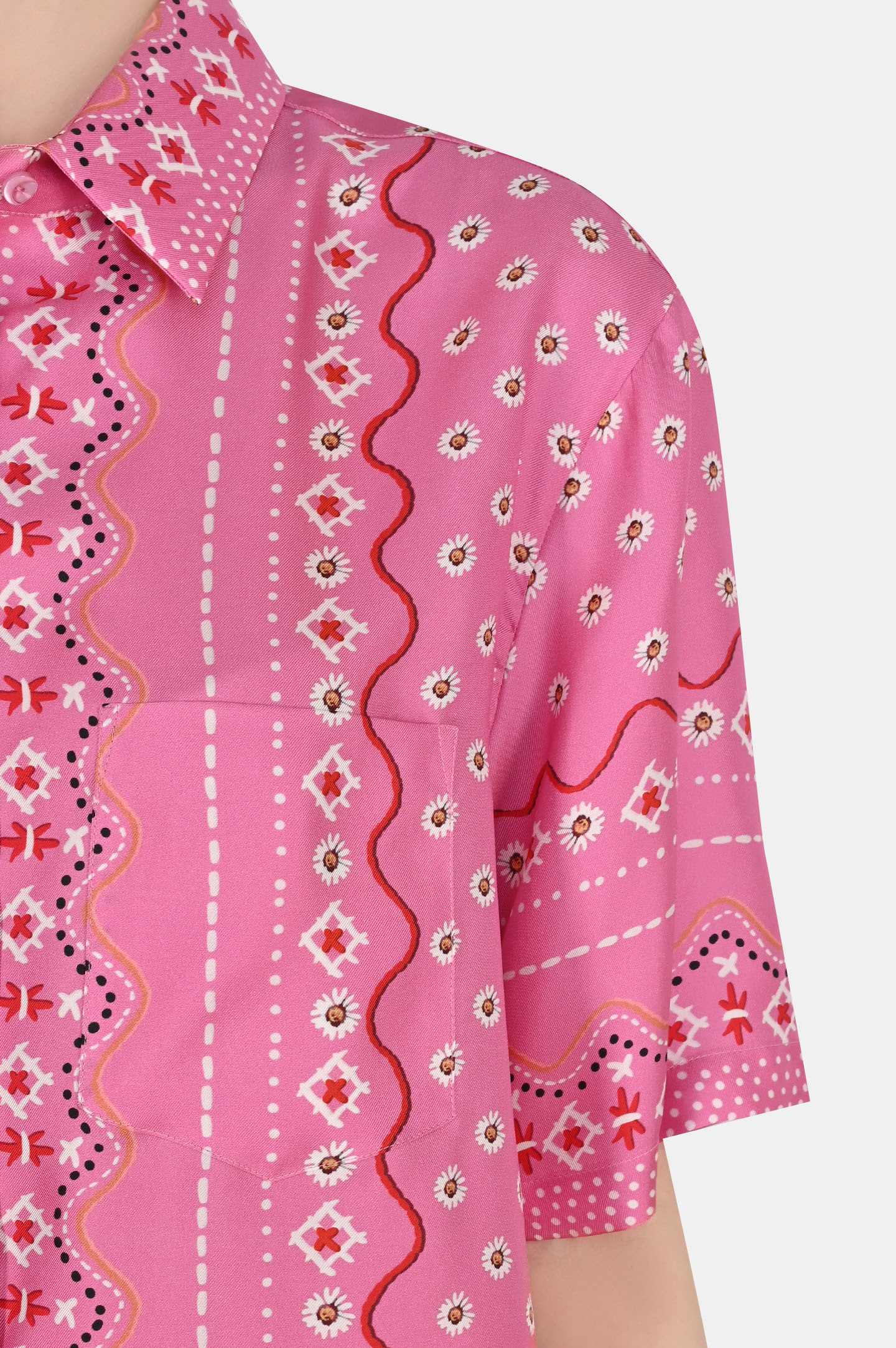 Блуза ERMANNO SCERVINO D402K308HNO, цвет: Розовый, Женский