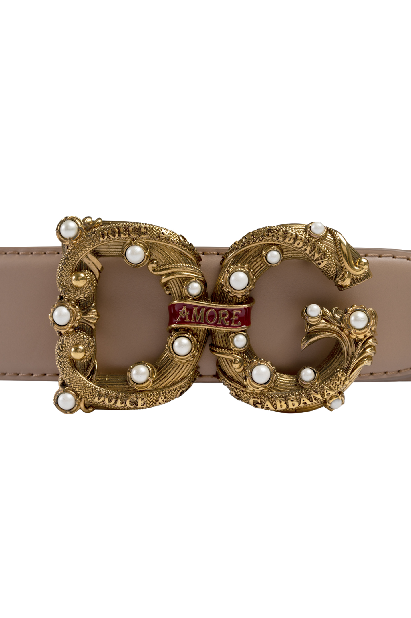 Ремень DOLCE & GABBANA BE1335 AK133, цвет: Бежевый, Женский