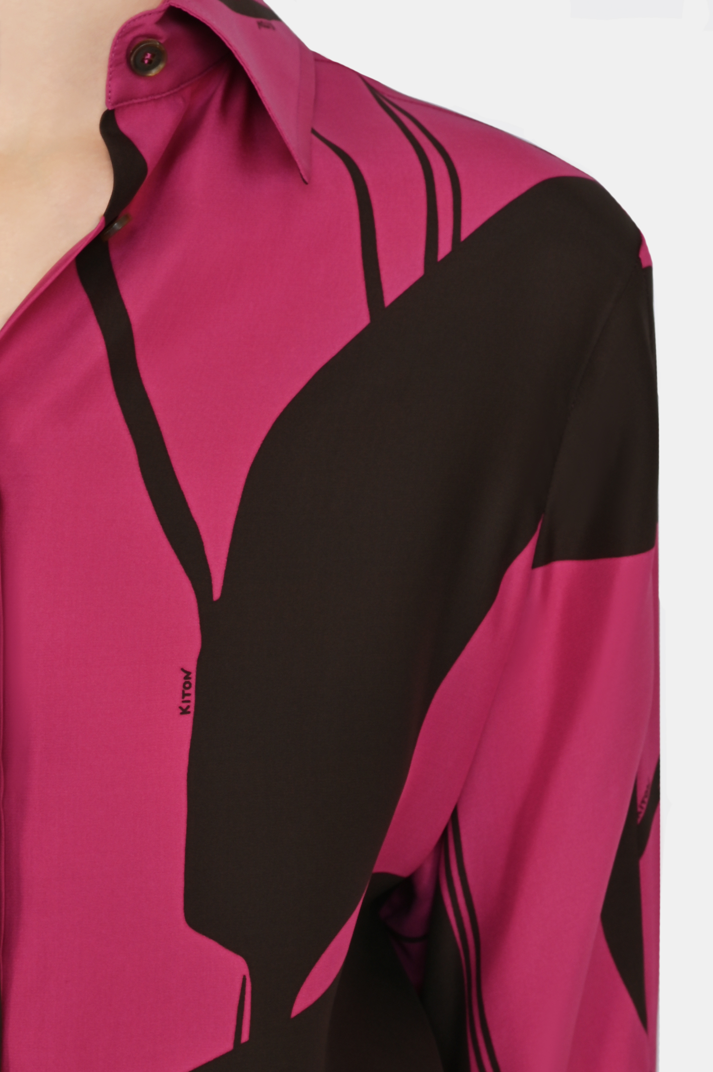 Блуза KITON D55442K0978B0, цвет: Розовый, Женский