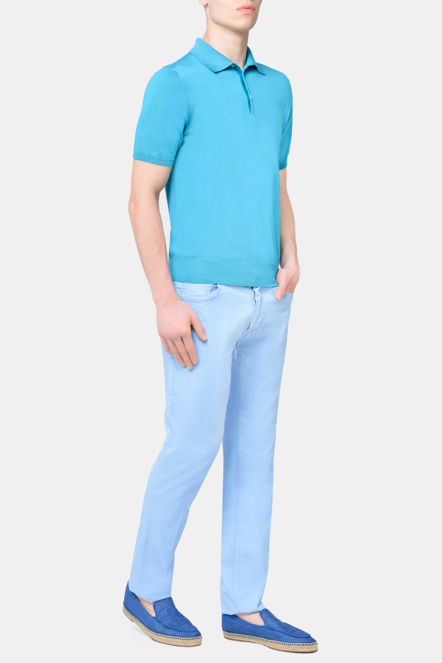 Свитер (Поло) CESARE ATTOLINI KW120F51 AS20, цвет: Бирюзовый, Мужской