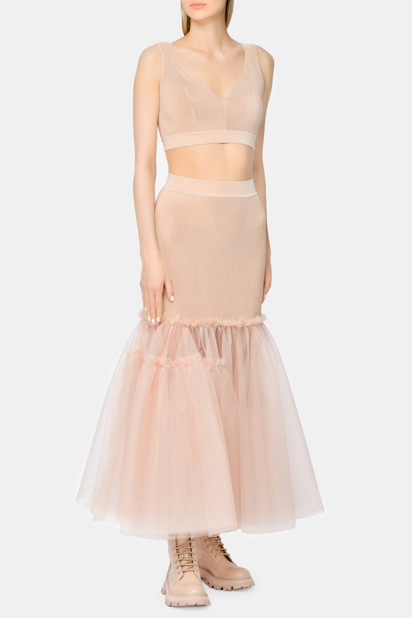 Топ ALEXANDER MCQUEEN 659528 Q1AUE, цвет: Персиковый, Женский