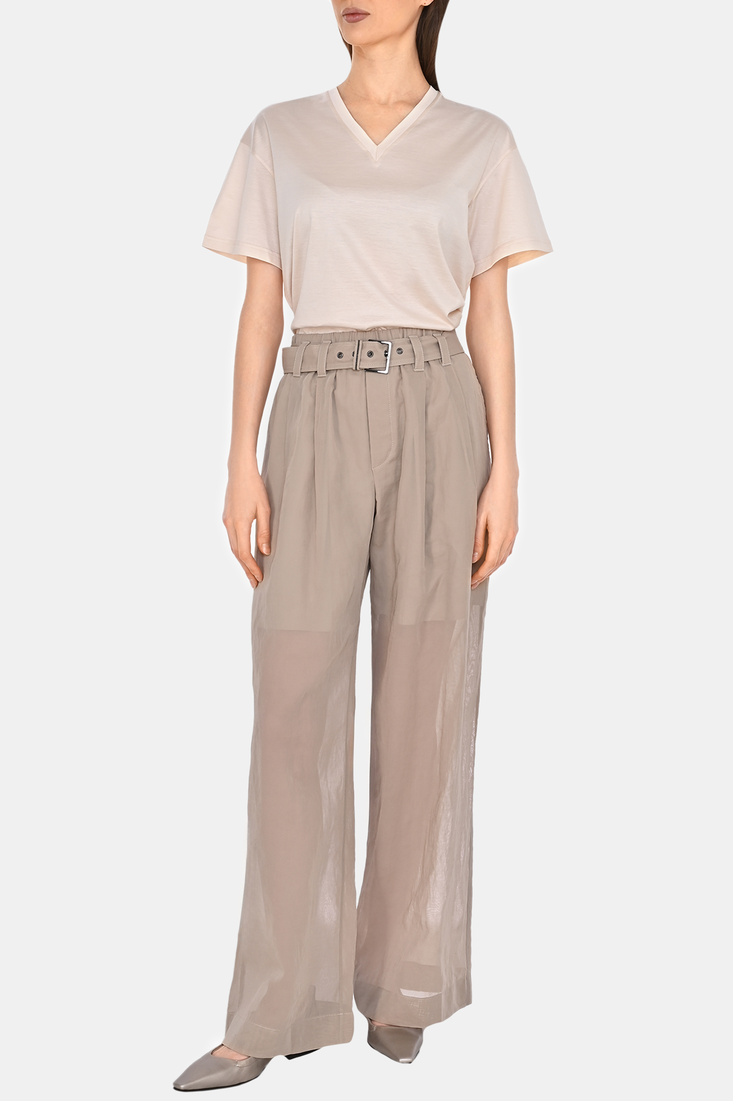 Футболка KITON D59420K0925F0, цвет: Светло-бежевый, Женский