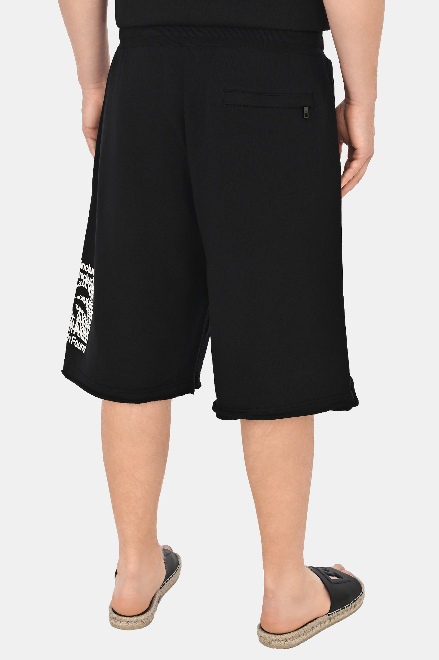 Хлопковые шорты с принтом DOLCE & GABBANA GVUZAT G7K1S, цвет: Черный, Мужской