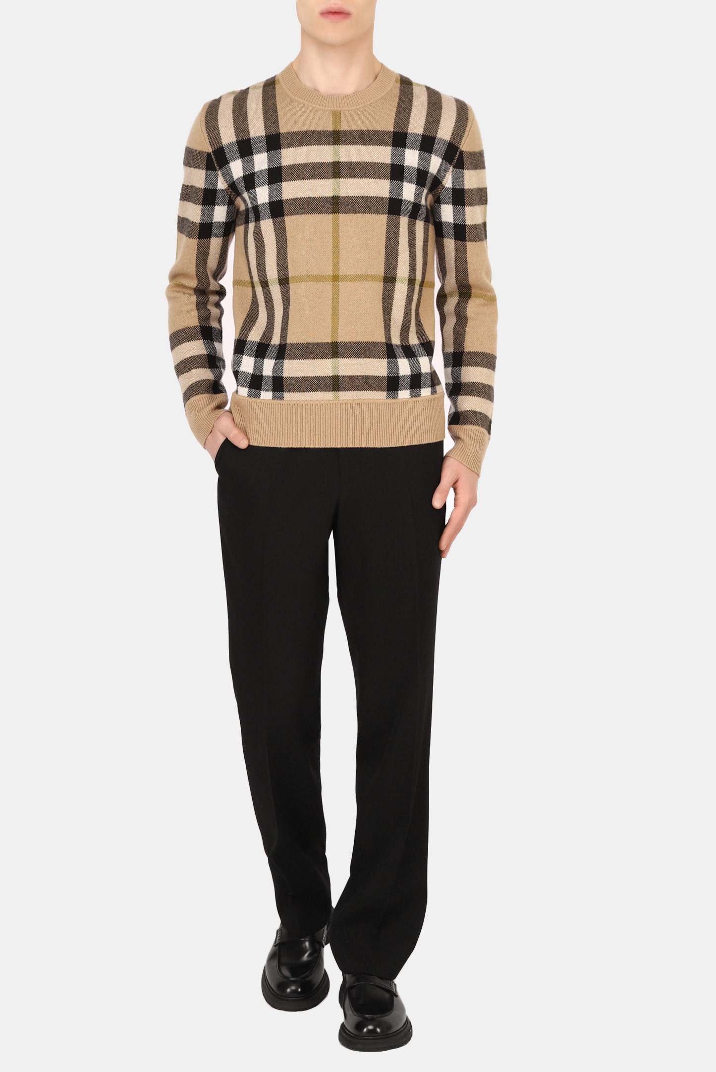 Свитер BURBERRY 8041286, цвет: Бежевый, Мужской