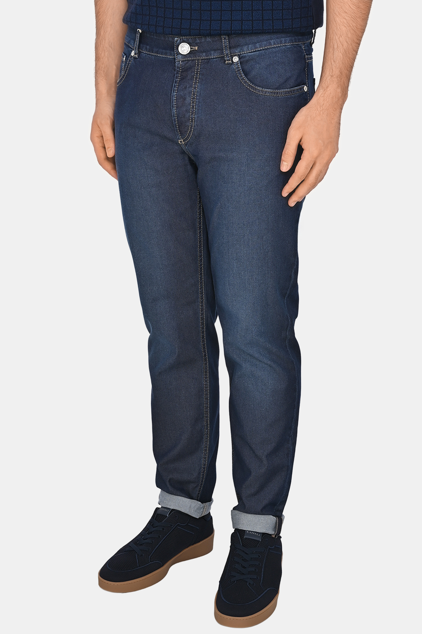Джинсы BRUNELLO  CUCINELLI M238PD3210, цвет: Темно-синий, Мужской